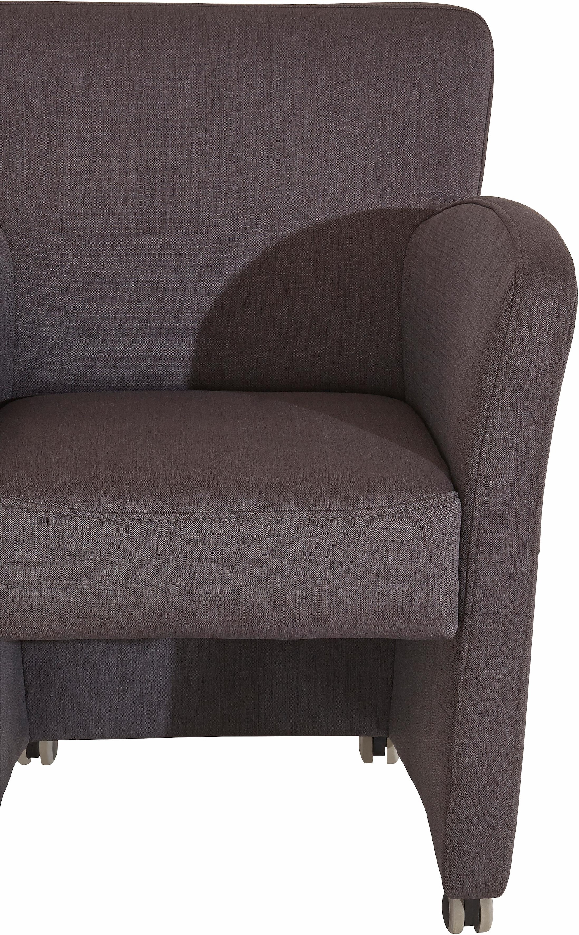 exxpo - sofa fashion Sessel »Intenso, Loungesessel, modern, wahlweise in Leder oder Textil«, hohe Bodenfreiheit, frei im Raum stellbar, hoher Sitzkomfort