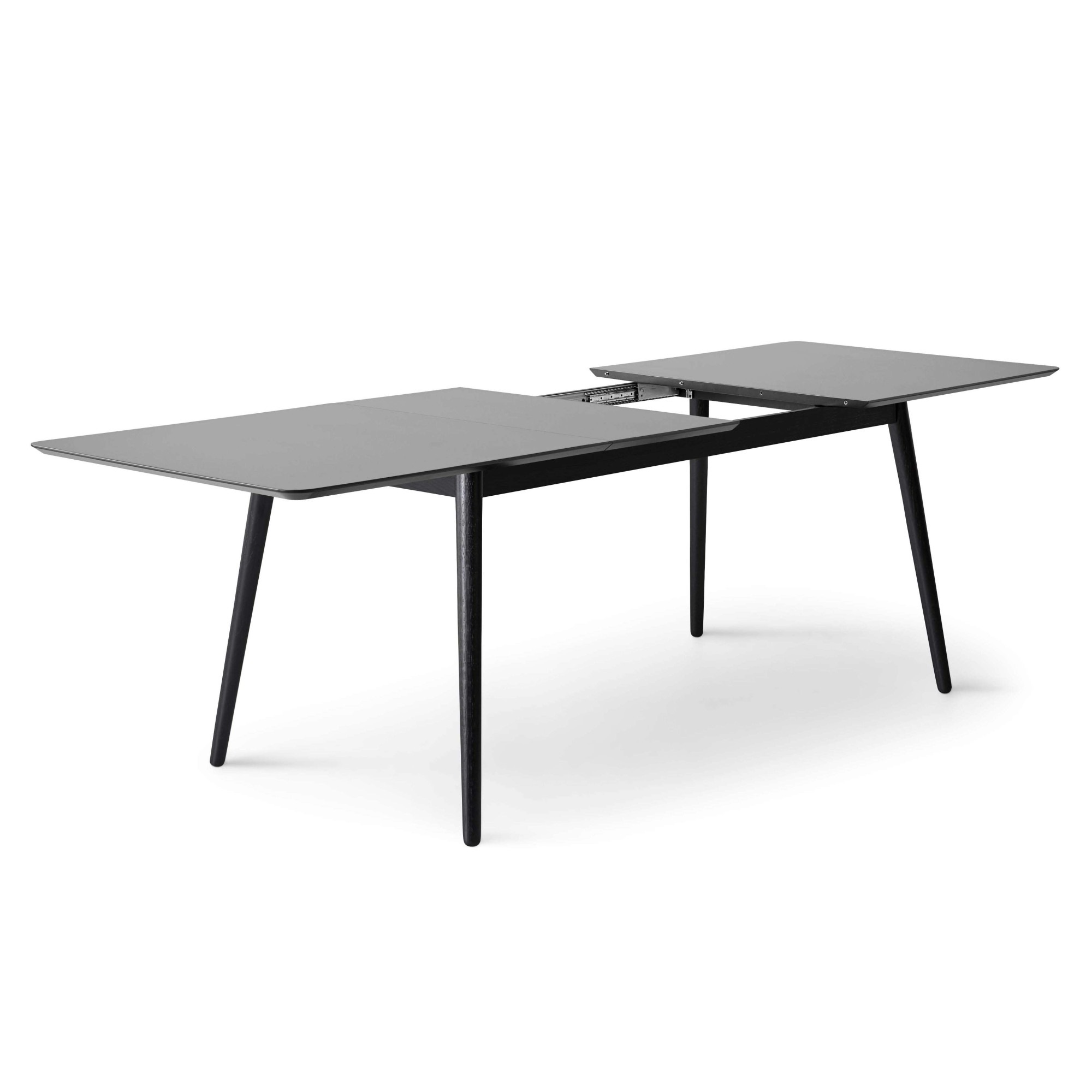 Hammel Furniture Esstisch »Meza Designtisch mit Auszugsfunktion und 2 Einlegeplatten«, abgerundete Tischplatte MDF, Massivholzgestell, in zwei Breite