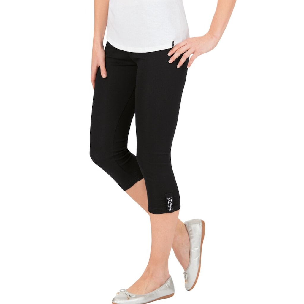 Trigema Leggings »TRIGEMA Leggings 7/8 mit Kristallsteinen«, (1 tlg.)