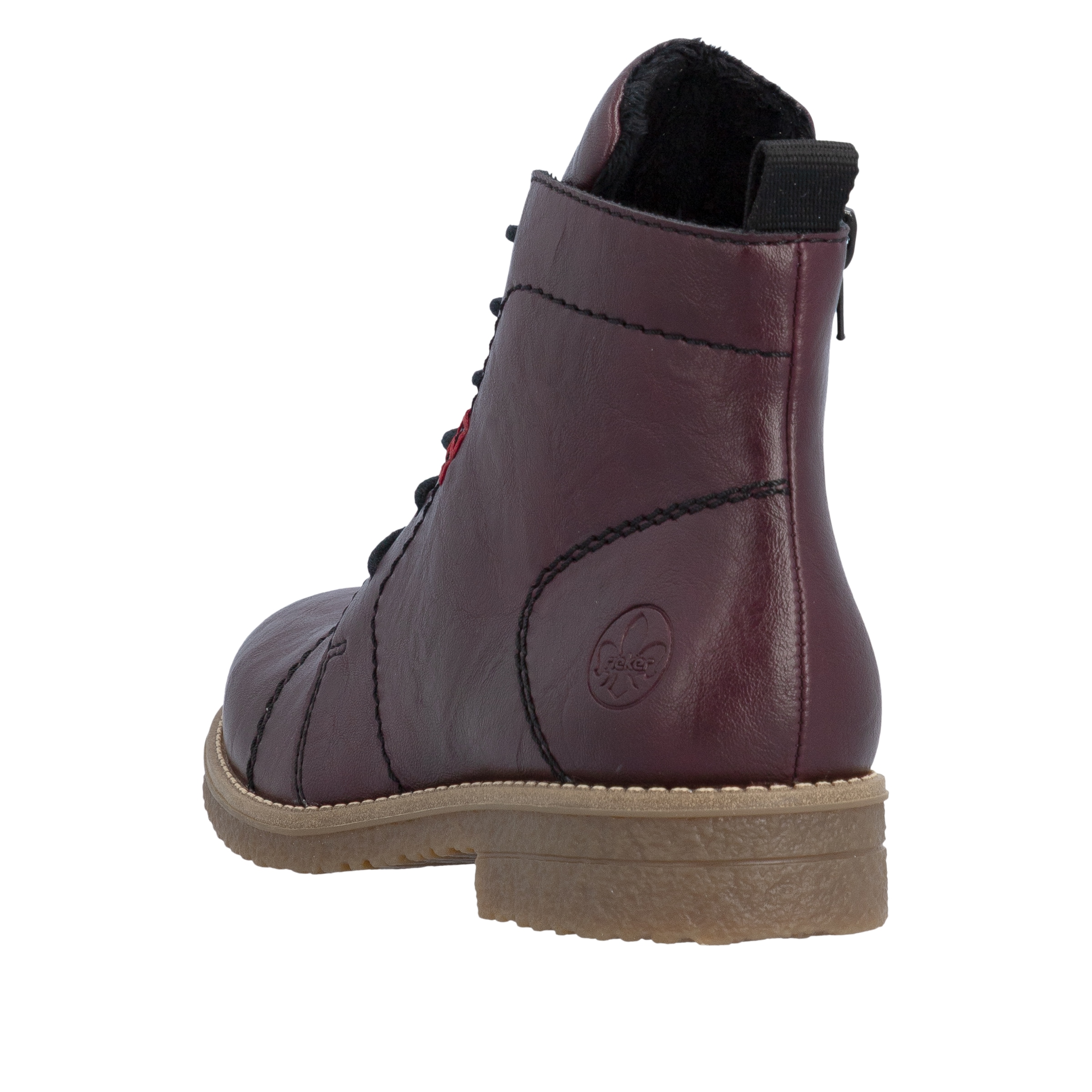 Rieker Schnürstiefelette  Blockabsatz, Schnürboots mit modischen Ziernähten