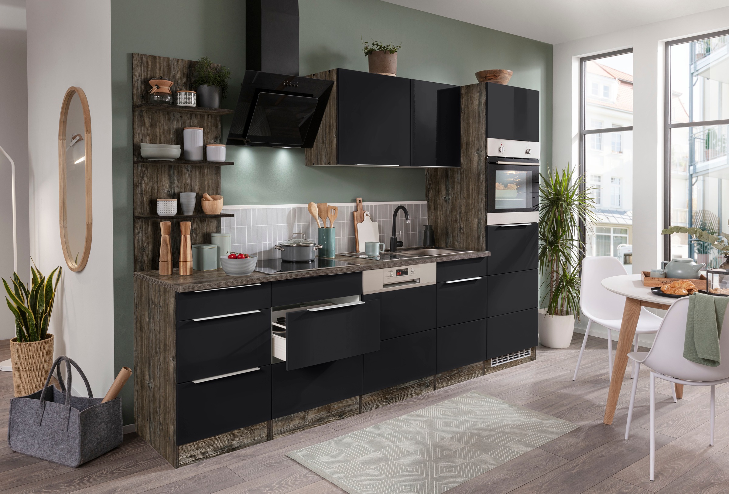 KOCHSTATION Küchenzeile »KS-Brindisi Breite 280 cm«, wahlweise mit E-Geräte günstig online kaufen