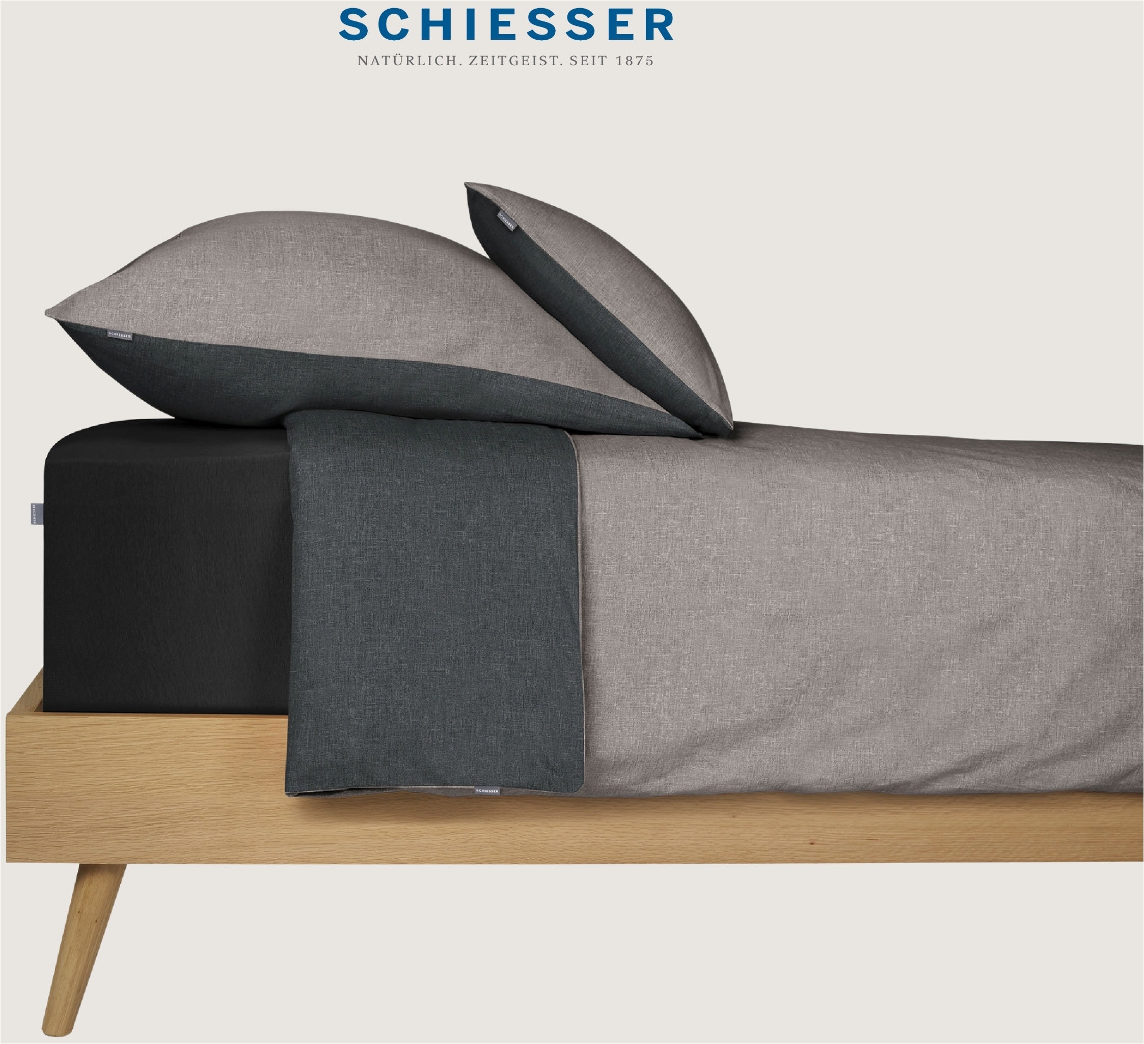 Schiesser Spannbettlaken »Flexi aus 95% Baumwolle und 5% Elastahan in Premium-Qualität«, für hohe Matratzen und Boxspringbetten geeignet, Made in Green