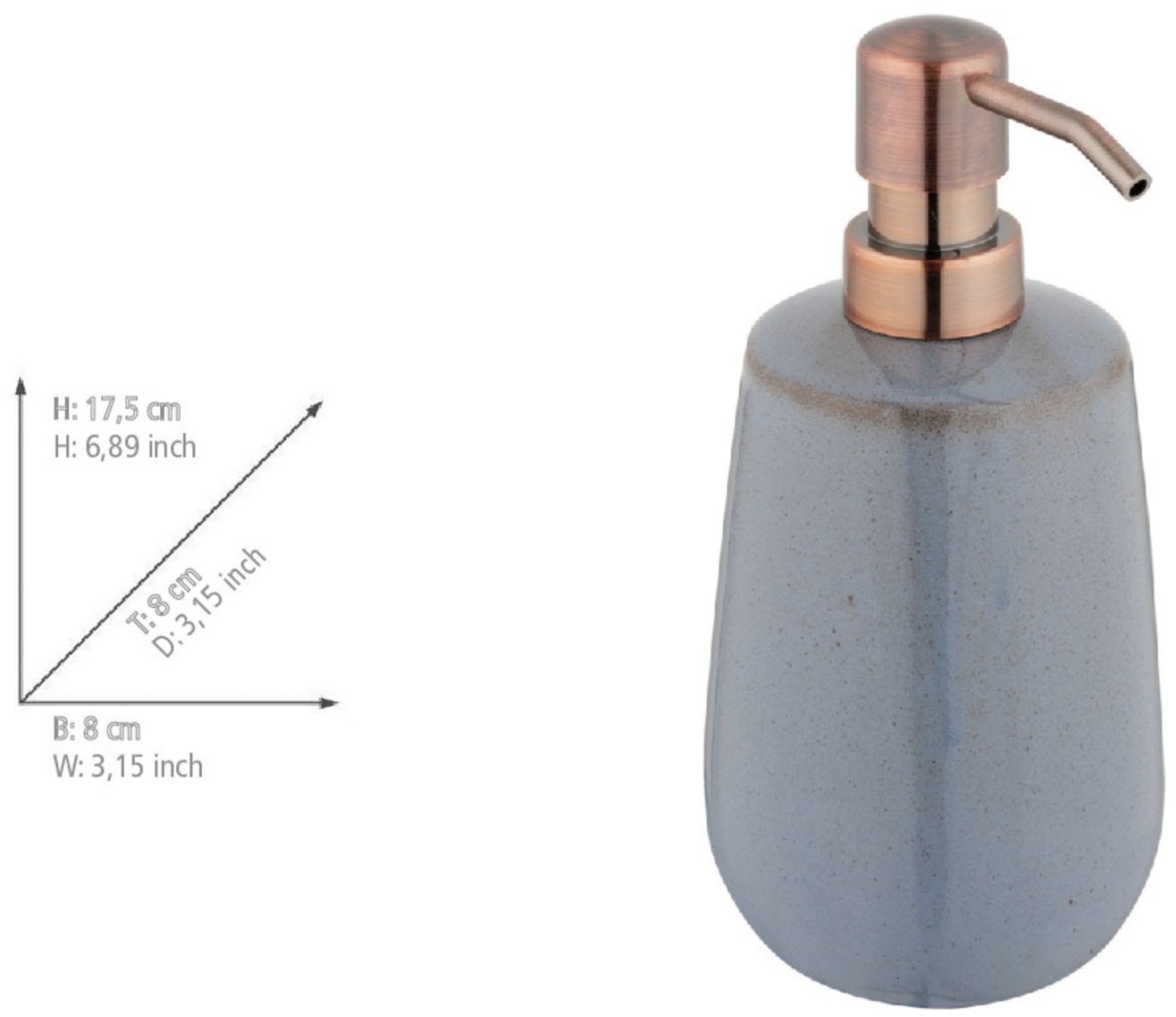 WENKO Badaccessoire-Set »Sirmione« Seifenspender und Zahnputzbecher, Keramik mit individueller Glasur