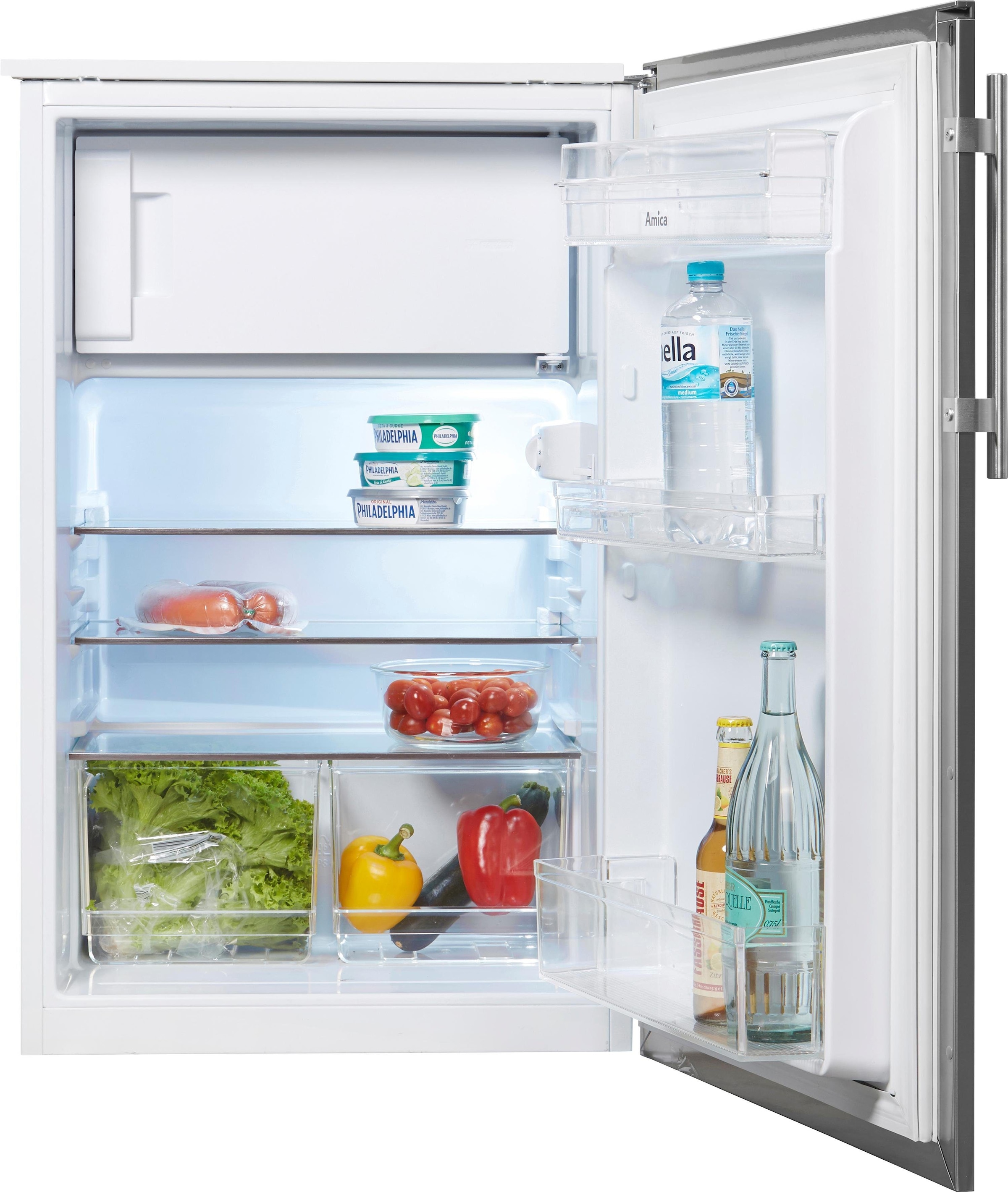 Amica Einbaukühlschrank »EKS 361 190 E«, mit Edelstahltür