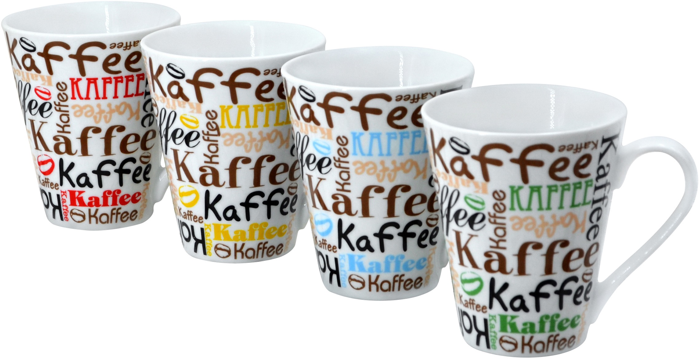 Retsch Arzberg Becher »Kaffeescript«, (Set, 4 tlg.), 4-teilig günstig online kaufen