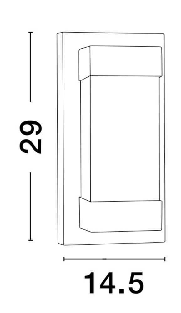 Nova Luce Außen-Wandleuchte »LETO« LED-Modul 1 Stk. Warmweiß