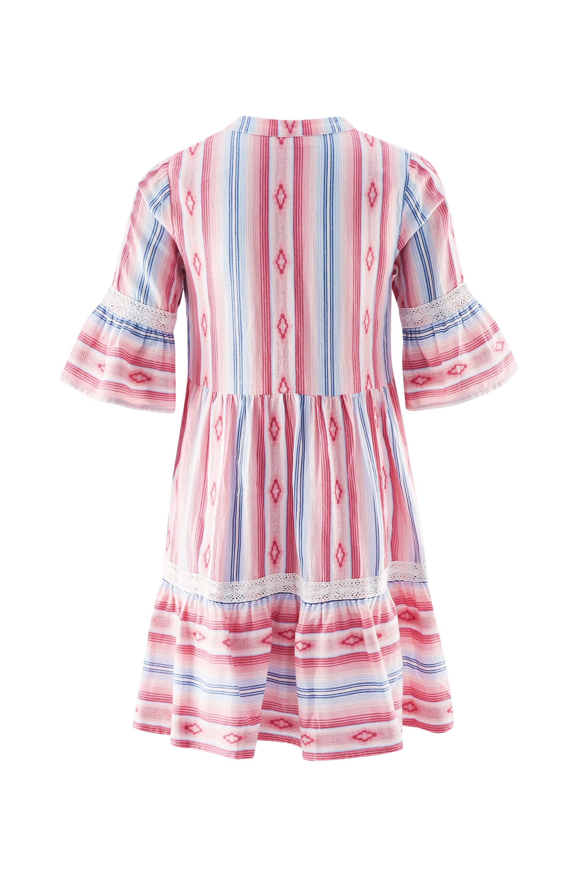 happy girls Tunikakleid mit Volants und aufgesetzter Bordüre