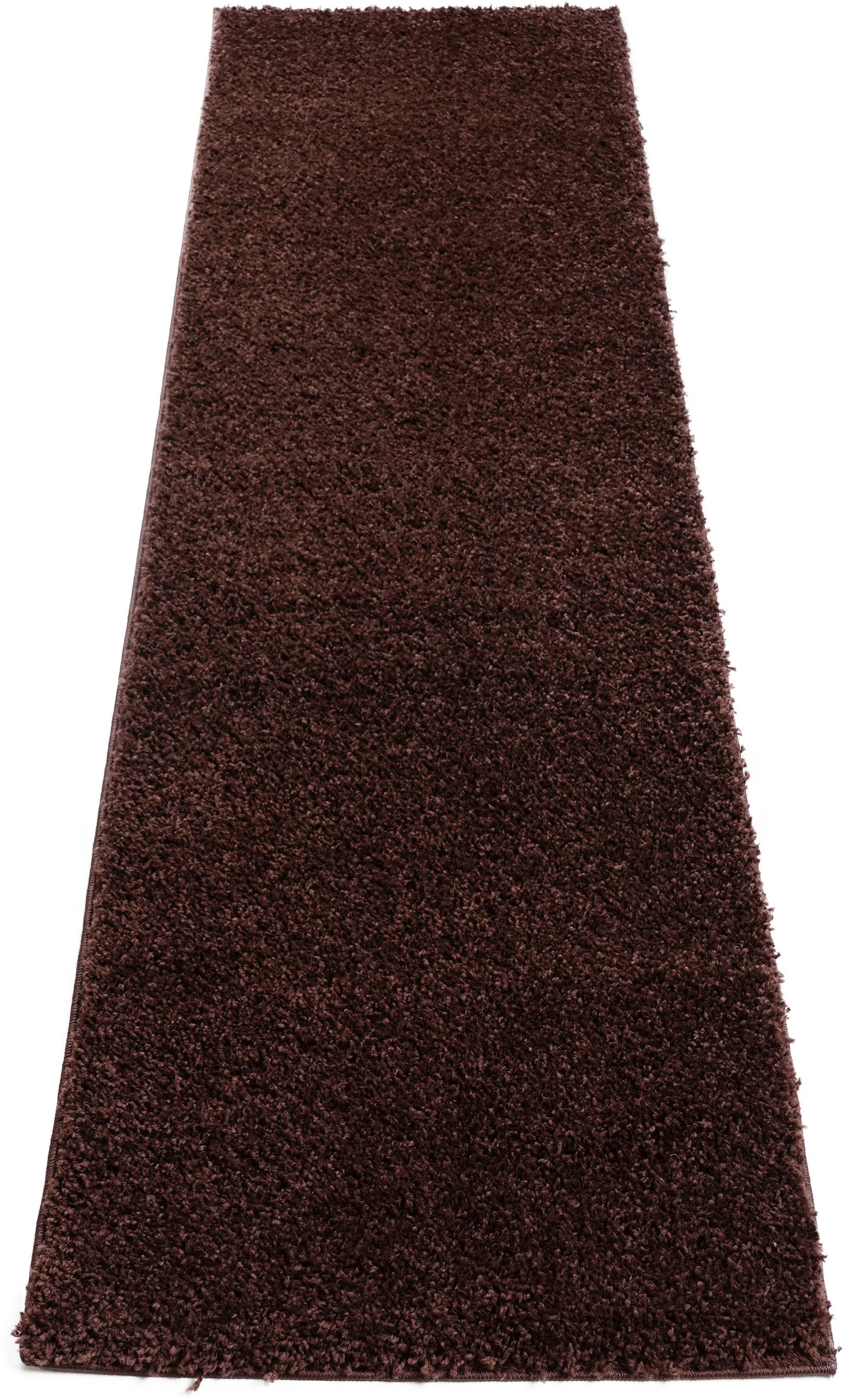 Bruno Banani Läufer »Shaggy Soft«, rechteckig, 30 mm Höhe, Läufer, Brücke, gewebt, Uni-Farben, besonders weich
