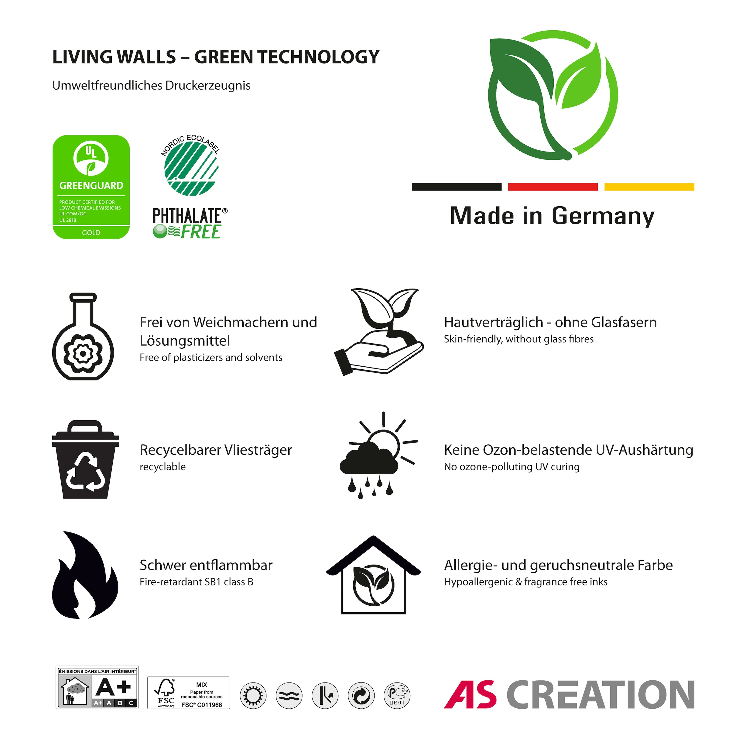 living walls Fototapete »Designwalls Organic Surface 1«, Vlies, Wand, Schräge, Decke