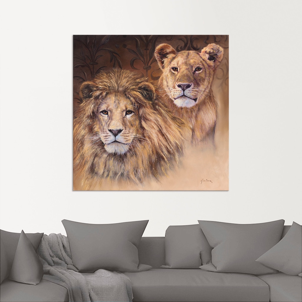 Artland Wandbild »Löwen«, Wildtiere, (1 St.)