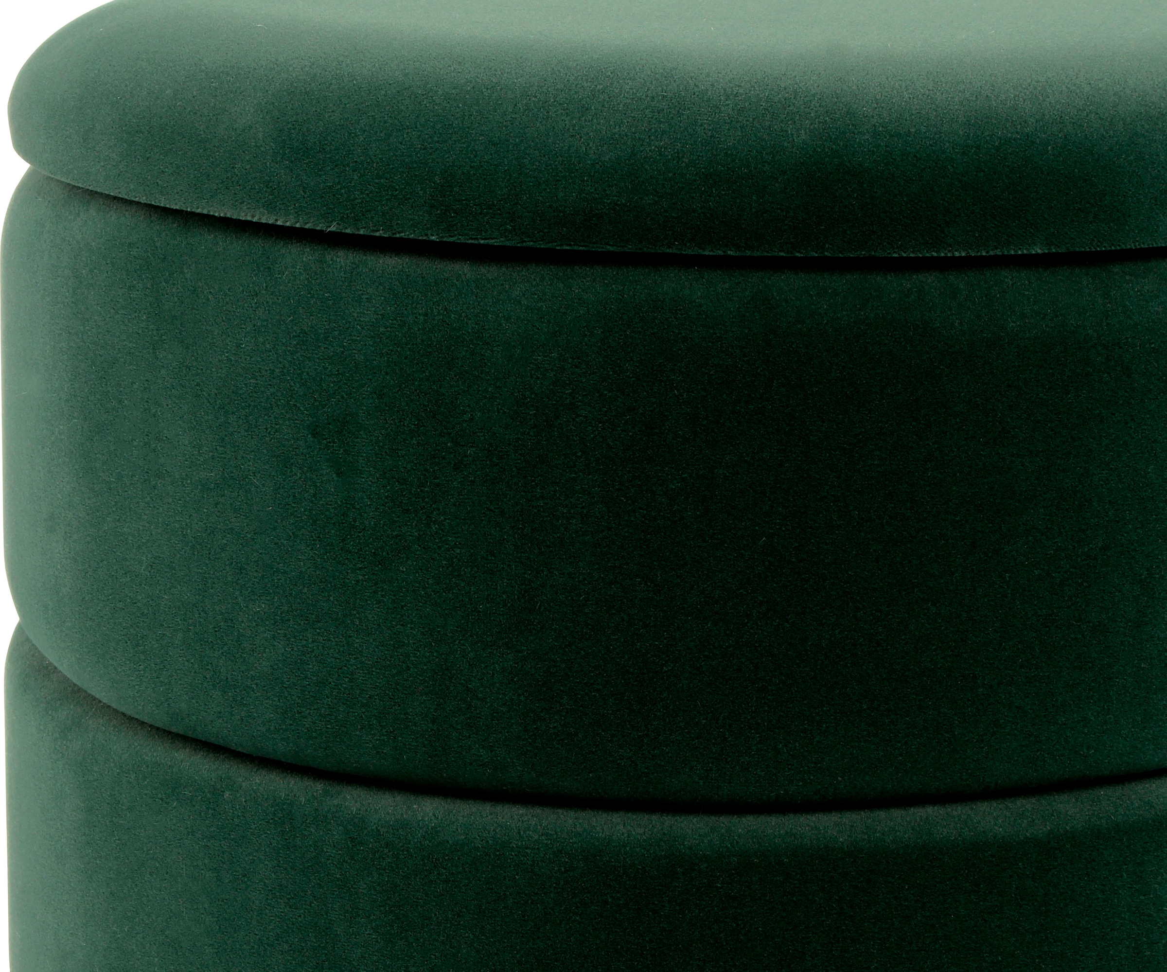 Kayoom Stauraumhocker »Hocker Zero 525, Sitzhocker mit Komfort,runde, moderne Form«, (1 St.), glamourös, elegant, mit Stauraum, Bezug aus samtweichem Stoff