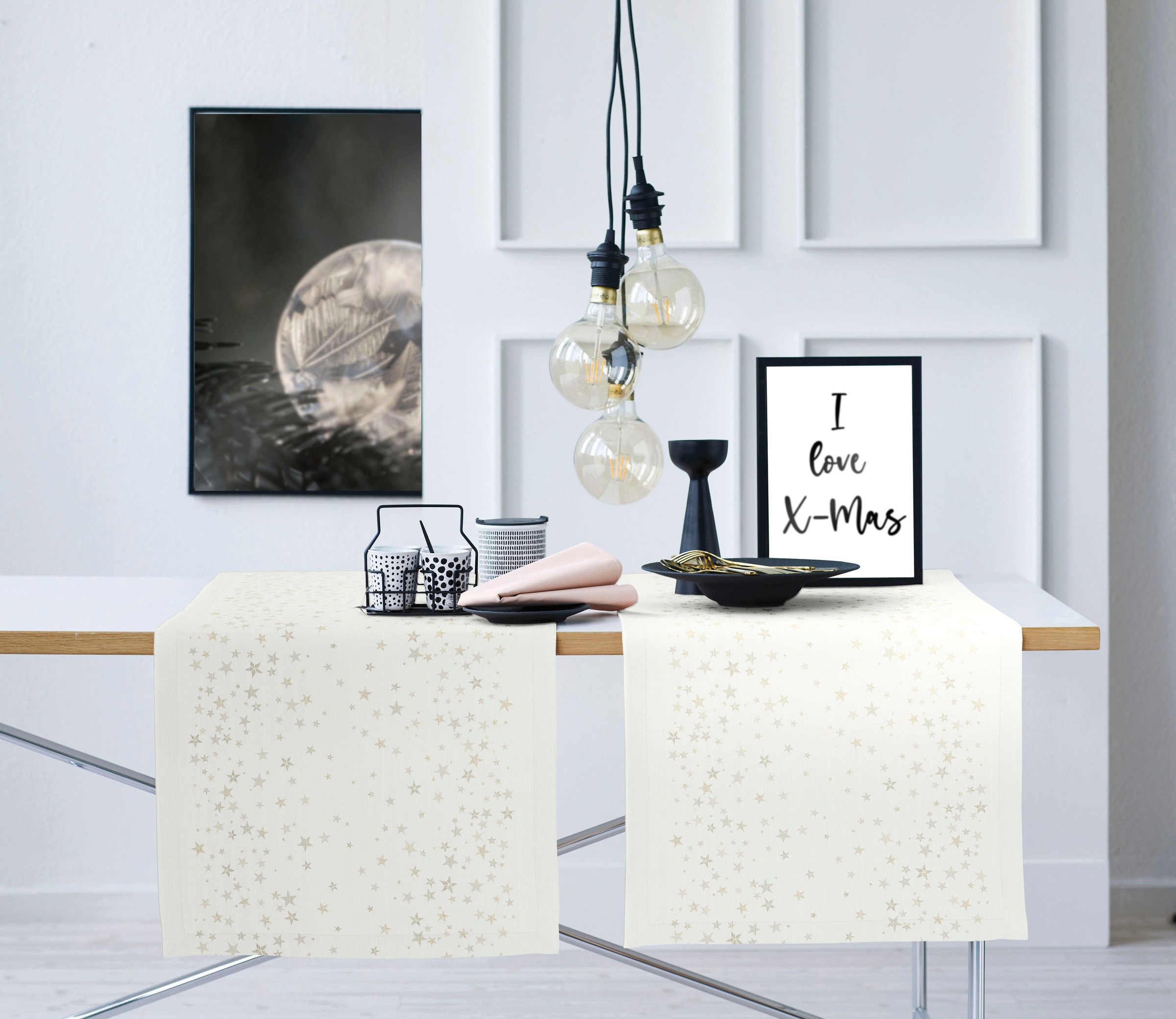 APELT Tischläufer »4709 CHRISTMAS GLAM, Weihnachtsdeko, Weihnachten« Lurex-Jacquardgewebe
