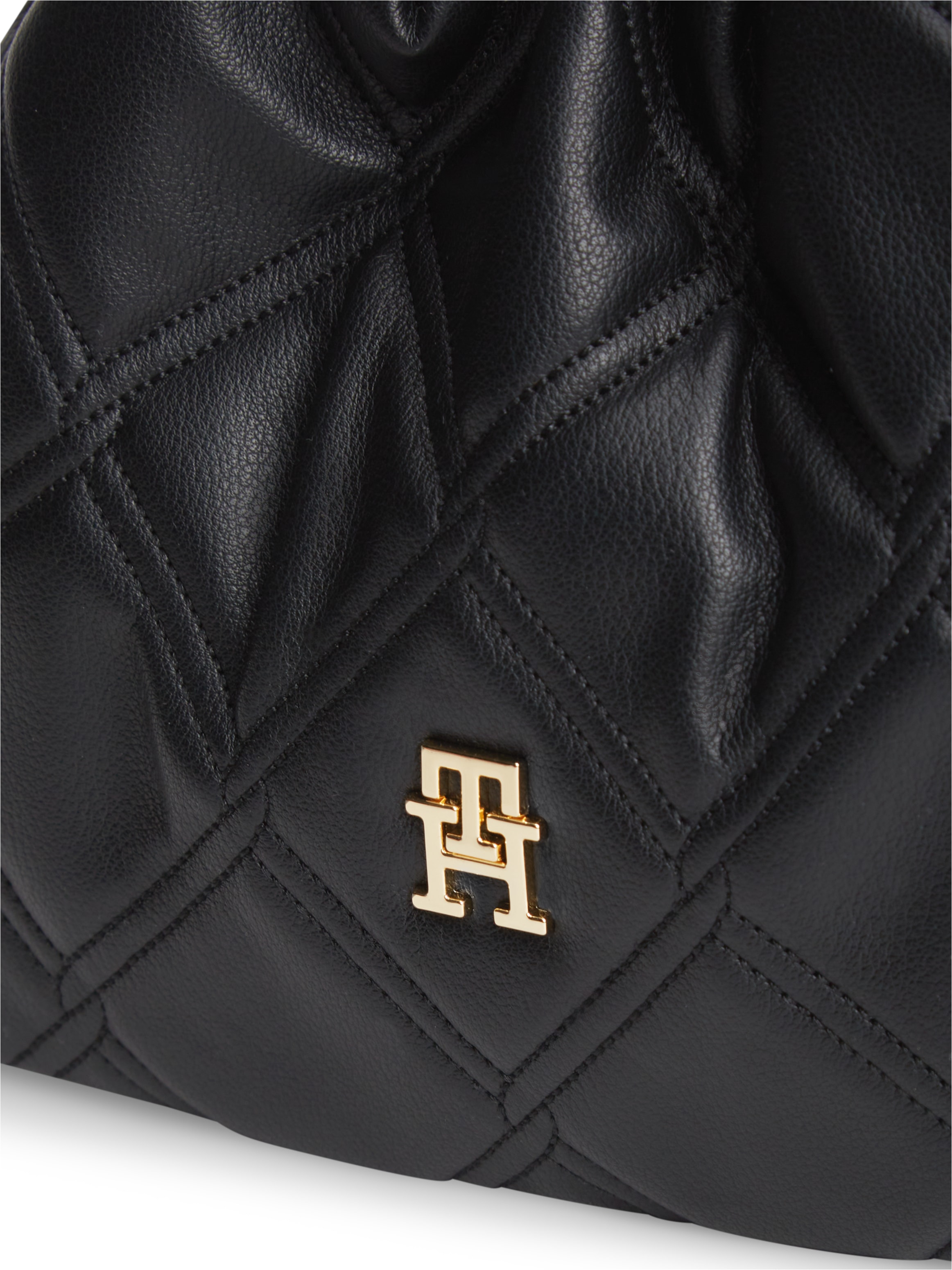 Tommy Hilfiger Umhängetasche »TH FEMININE MINI CROSSOVER« Damen Schultertasche, Handtasche mit goldfarbener Zierkette