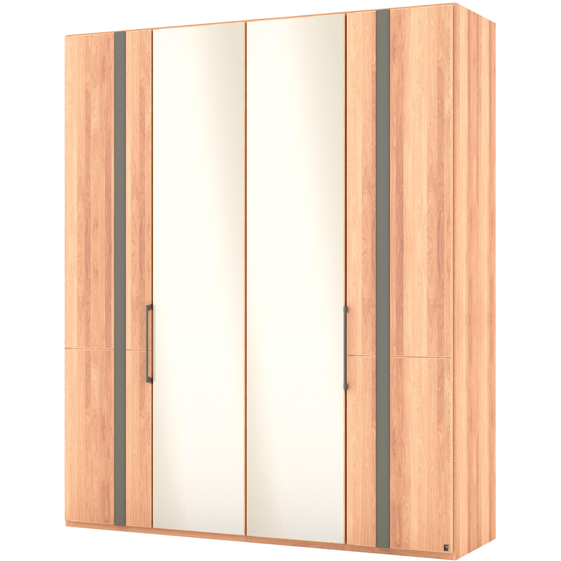 MUSTERRING Drehtürenschrank »Sorrent, Kleiderschrank, Schrank, teilmassiv Eiche« mit Türdämpfern, in 5 Breiten & 2 Höhen, extra Böden, MADE IN...