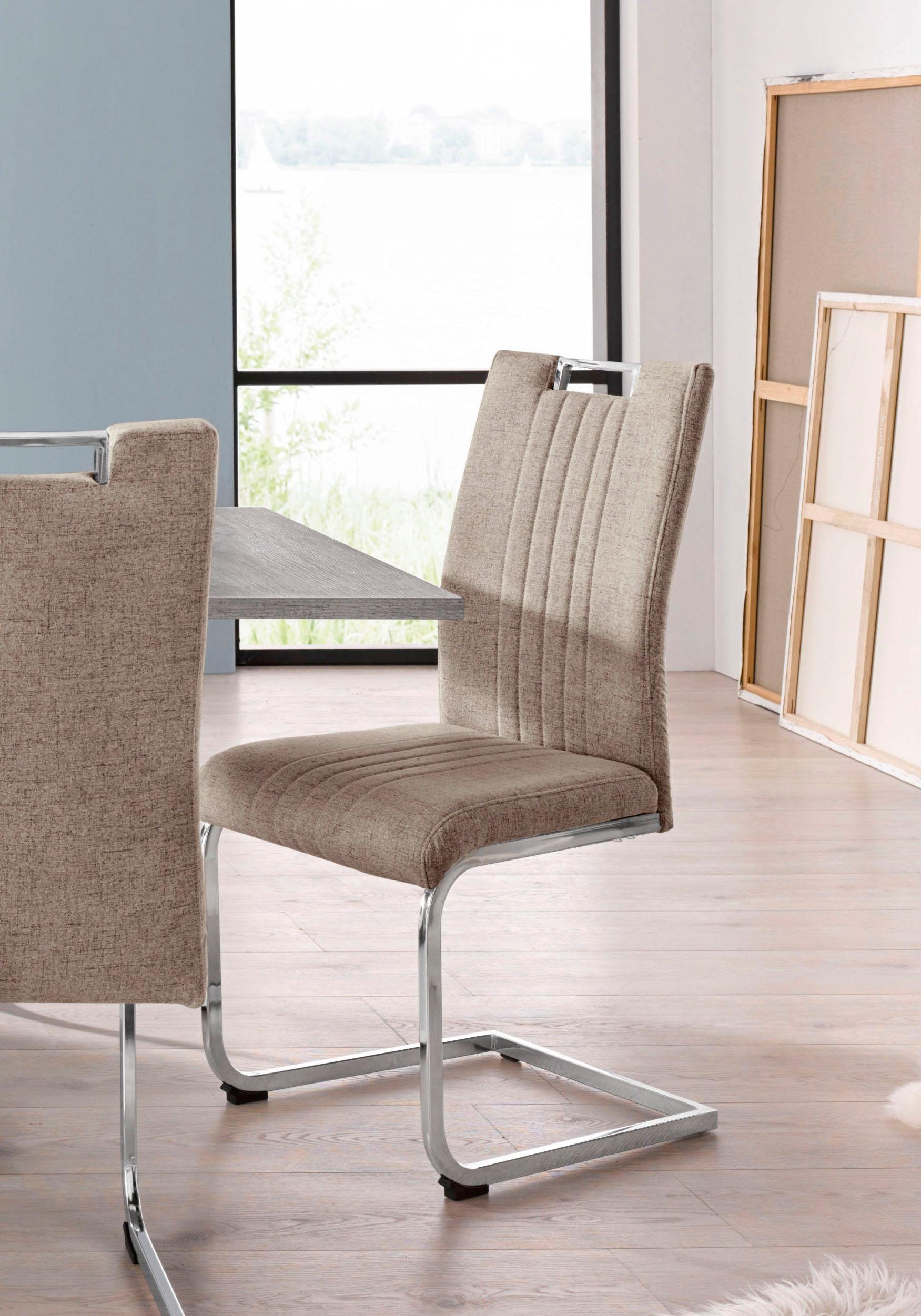 HOME AFFAIRE Freischwinger (Set) 2 Stk. cappuccino + silberfarben