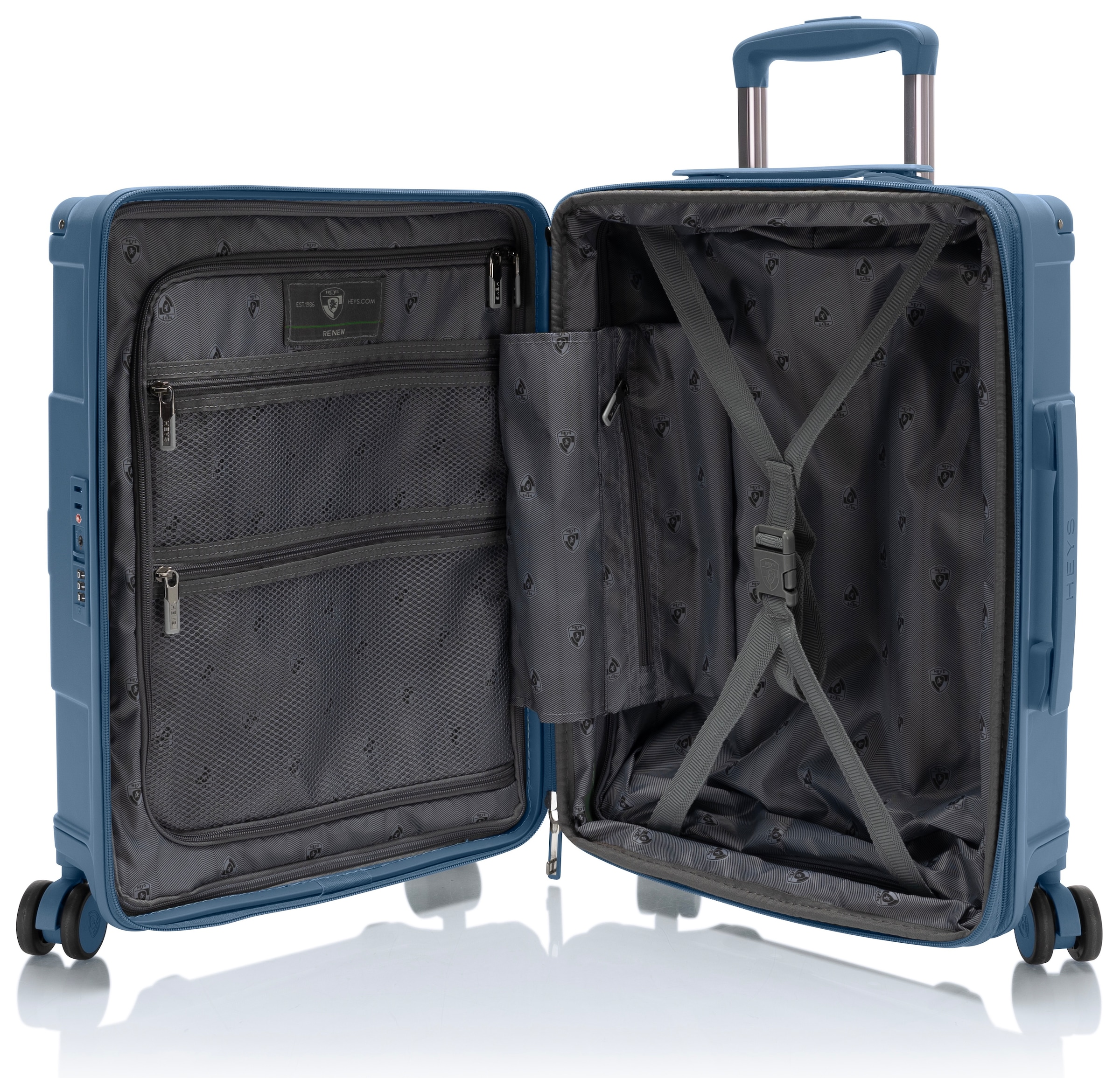 Heys Hartschalen-Trolley »ReNew, verschiedene Größen und Farben«, 4 Rollen, herausnehmbares Innenfutter Volumenerweiterung 5 Jahre Garantie