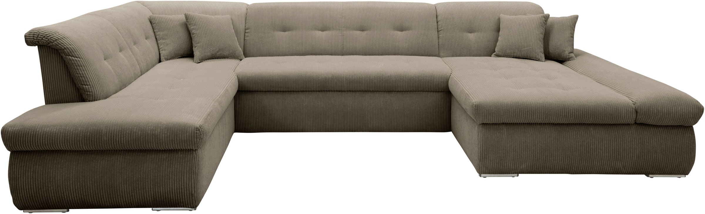 DOMO collection Wohnlandschaft »Moric U-Form, auch in Cord, Breite 353cm, v günstig online kaufen