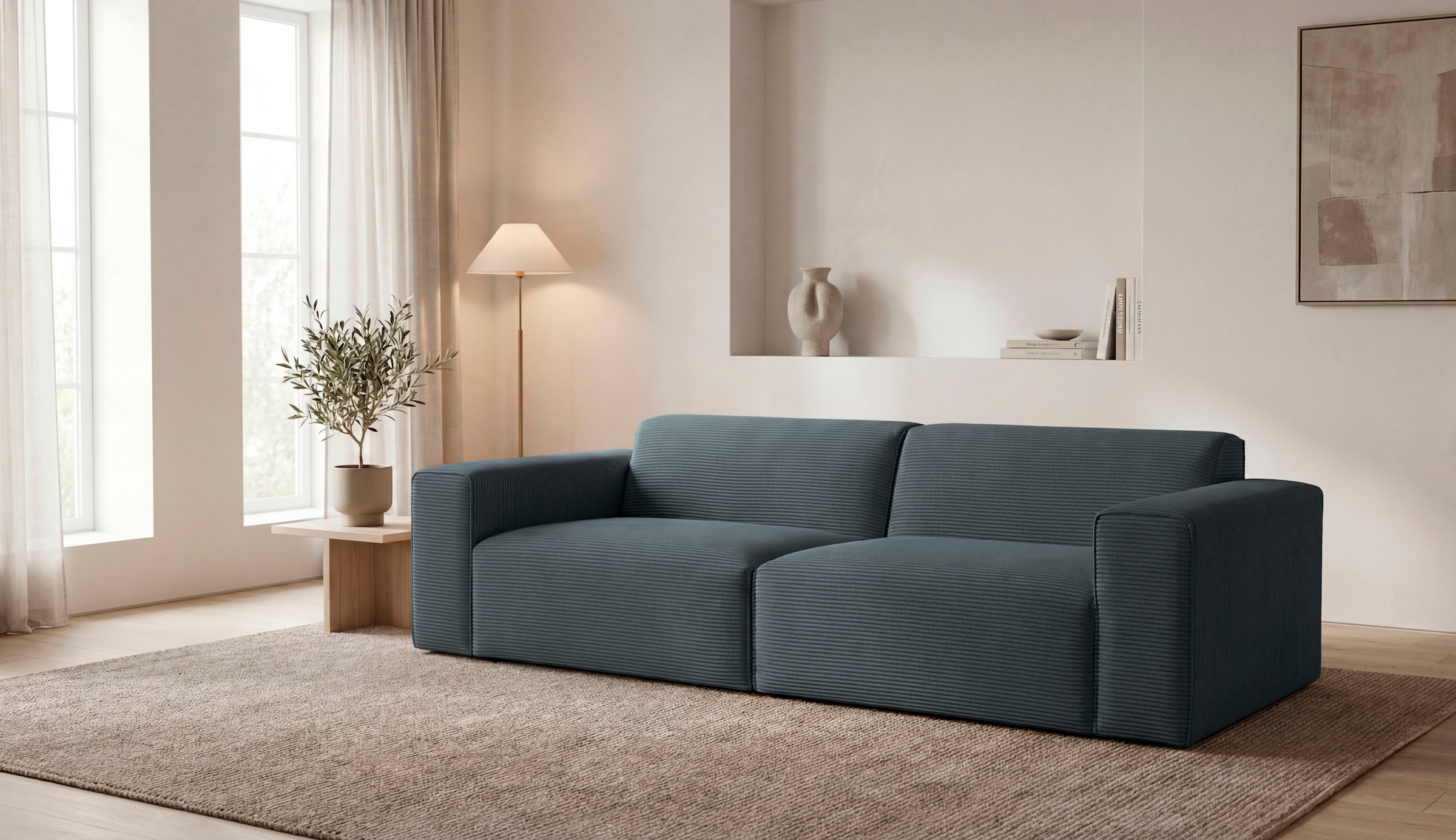 OTTO home 3-Sitzer »Clayton Breite 248 cm« in einem trendigen Cord-Bezug, verschiedene Kombinationen verfügbar