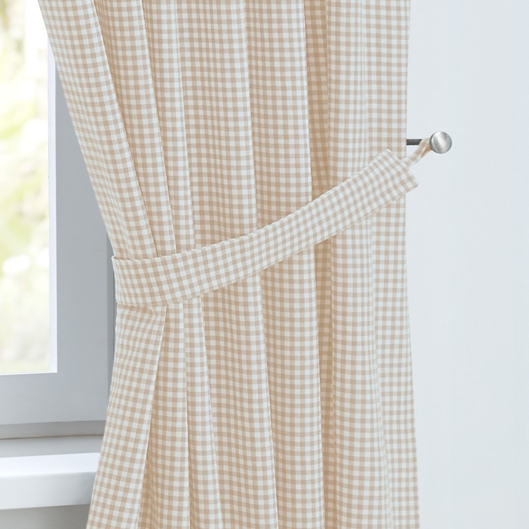 Kutti Vorhang »Cottage Vorhang«, (1 St.), Gardine kariert, Baumwolle, 1 Stk günstig online kaufen
