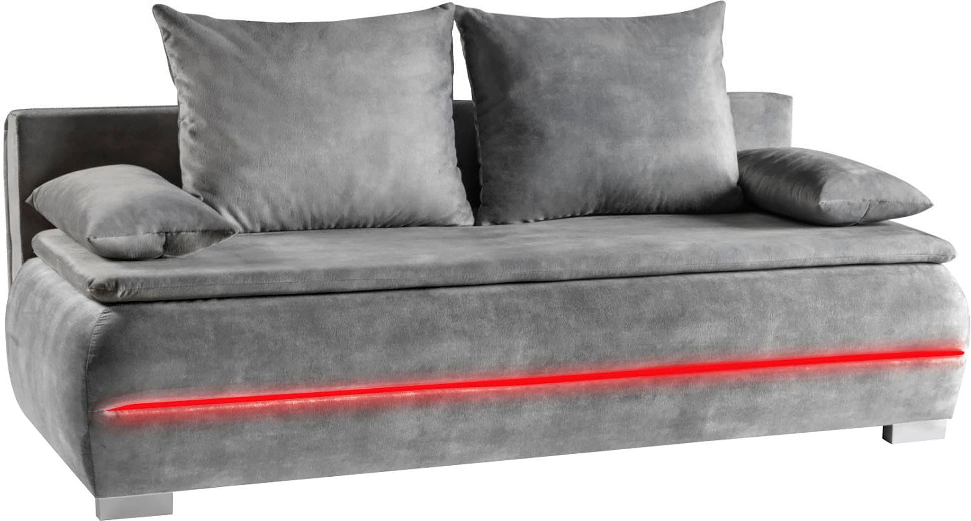 WERK2 Schlafsofa »Tekla LED«, 2-Sitzer Schlafcouch mit Bettkasten & stylischer RGB-LED-Beleuchtung