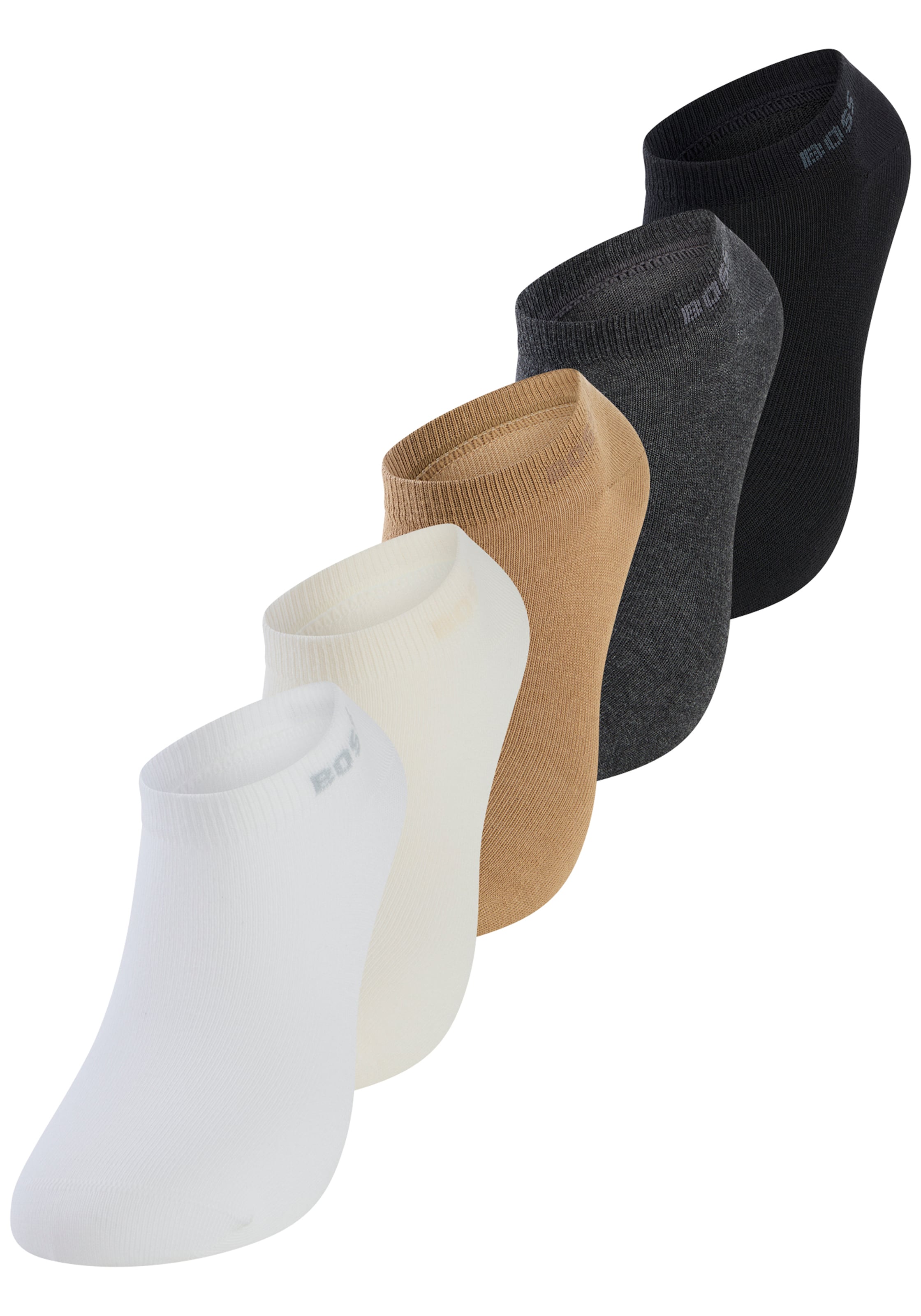BOSS Sneakersocken »5P AS Logo CC W« Packung, 5er, 5 Paar tlg. mit BOSS-Logoschriftzug