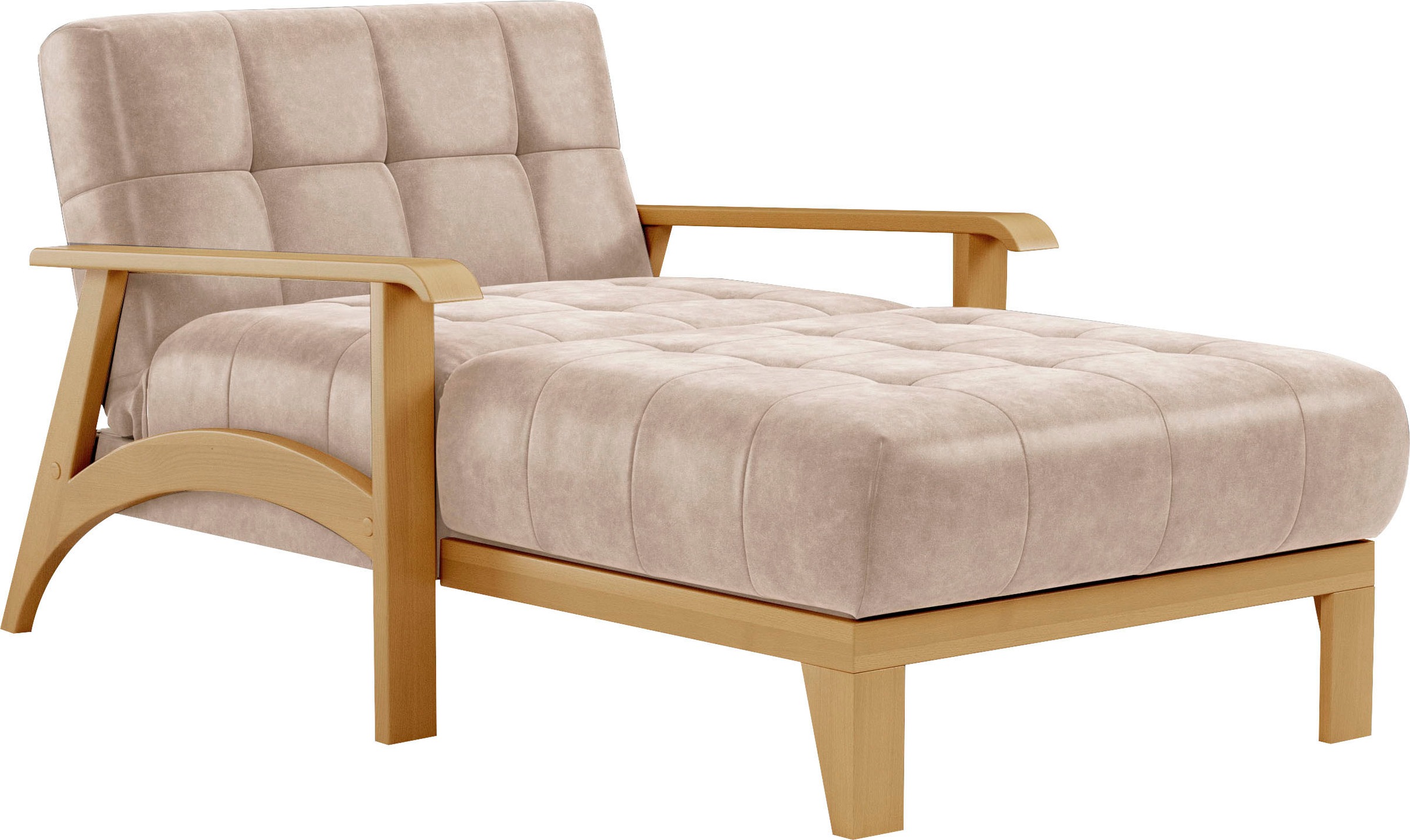 sit&more Recamiere »Billund«, Armlehnen aus eichefarbigem Buchenholz, verschiedene Bezüge und Farben