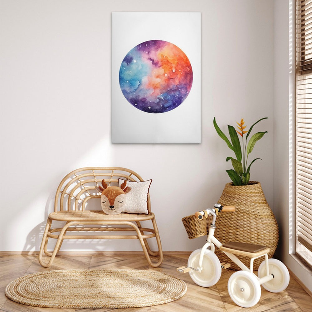 A.S. Création Leinwandbild »Colourful Planet - Wandbild Weiß Bunt Keilrahme günstig online kaufen