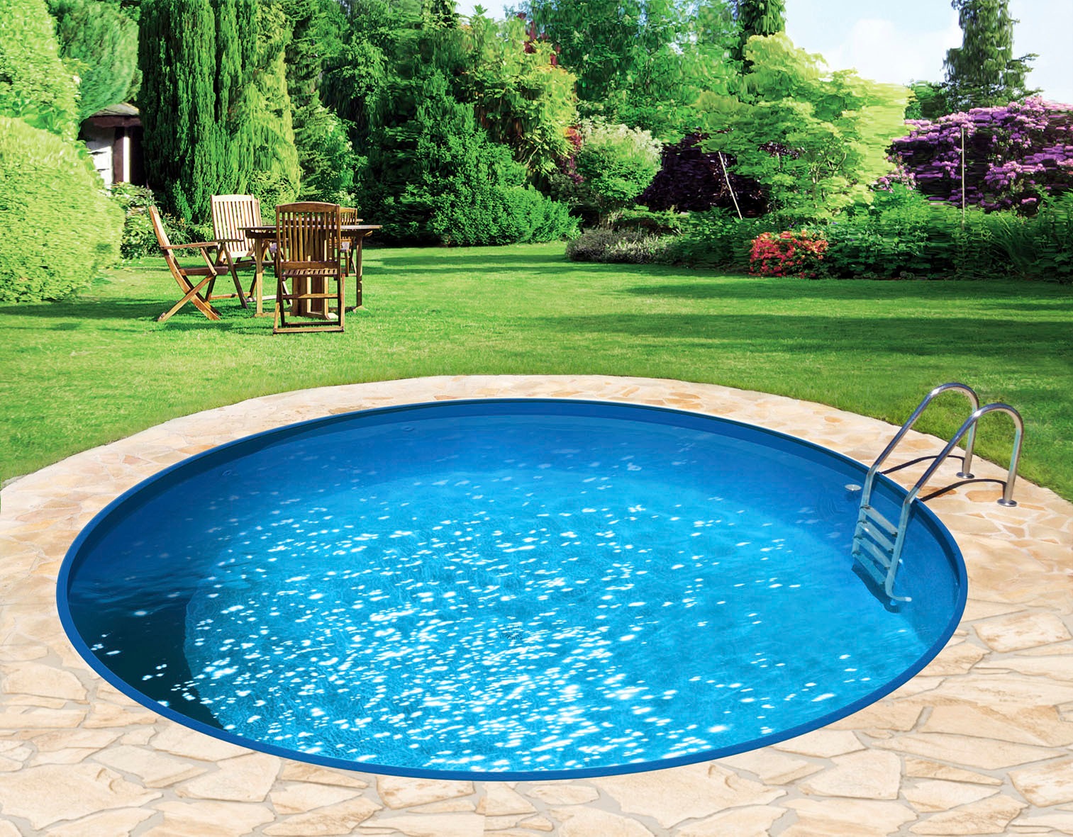 KONIFERA Rundpool »HOLIDAY 6«, (Komplett-Set, 7 tlg.), Höhe: 120 cm, in verschiedenen Größen