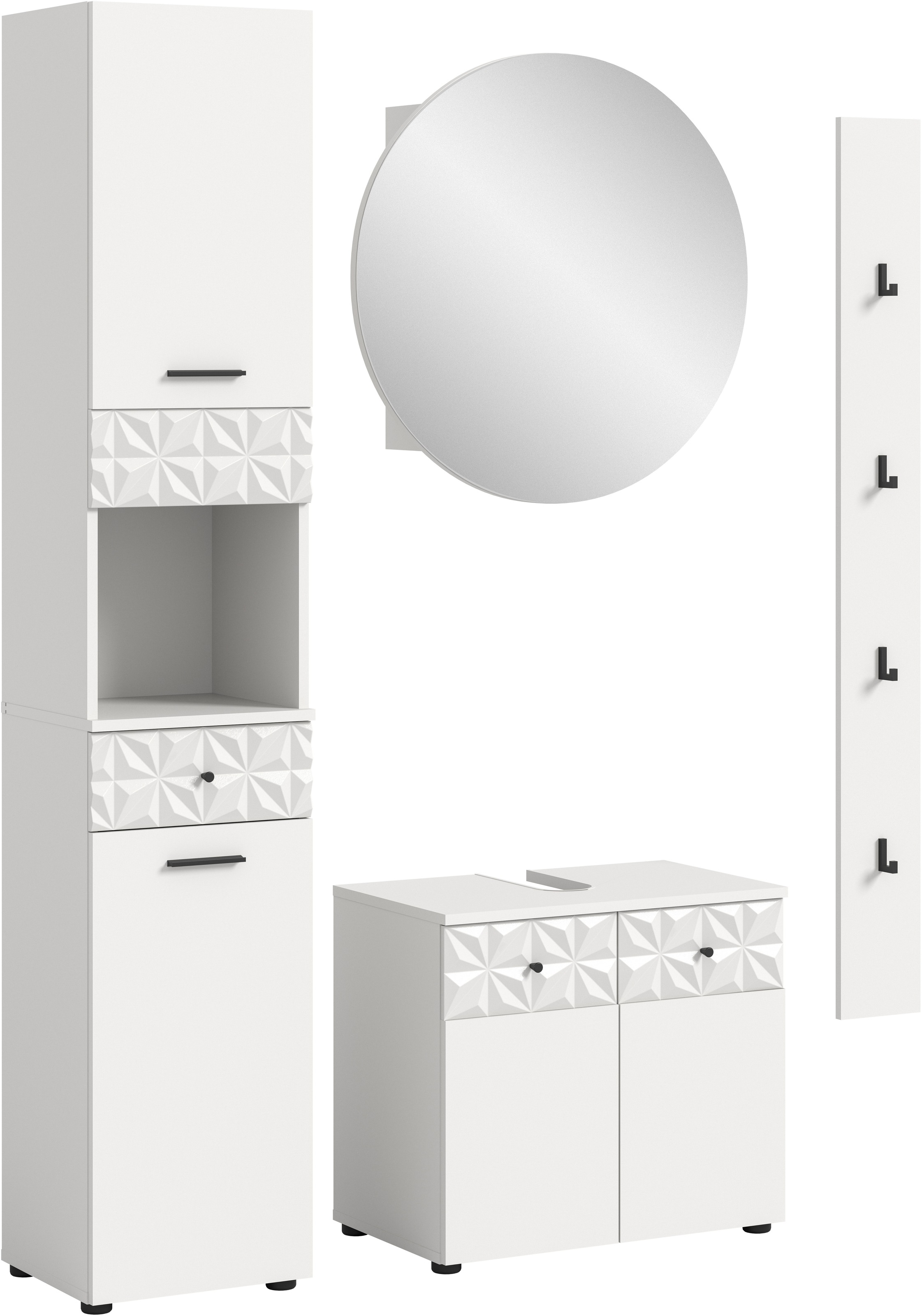 INOSIGN Badezimmer-Set »VICENZA, TOPSELLER!, Breite 141cm, 4-teilig, mit Or günstig online kaufen