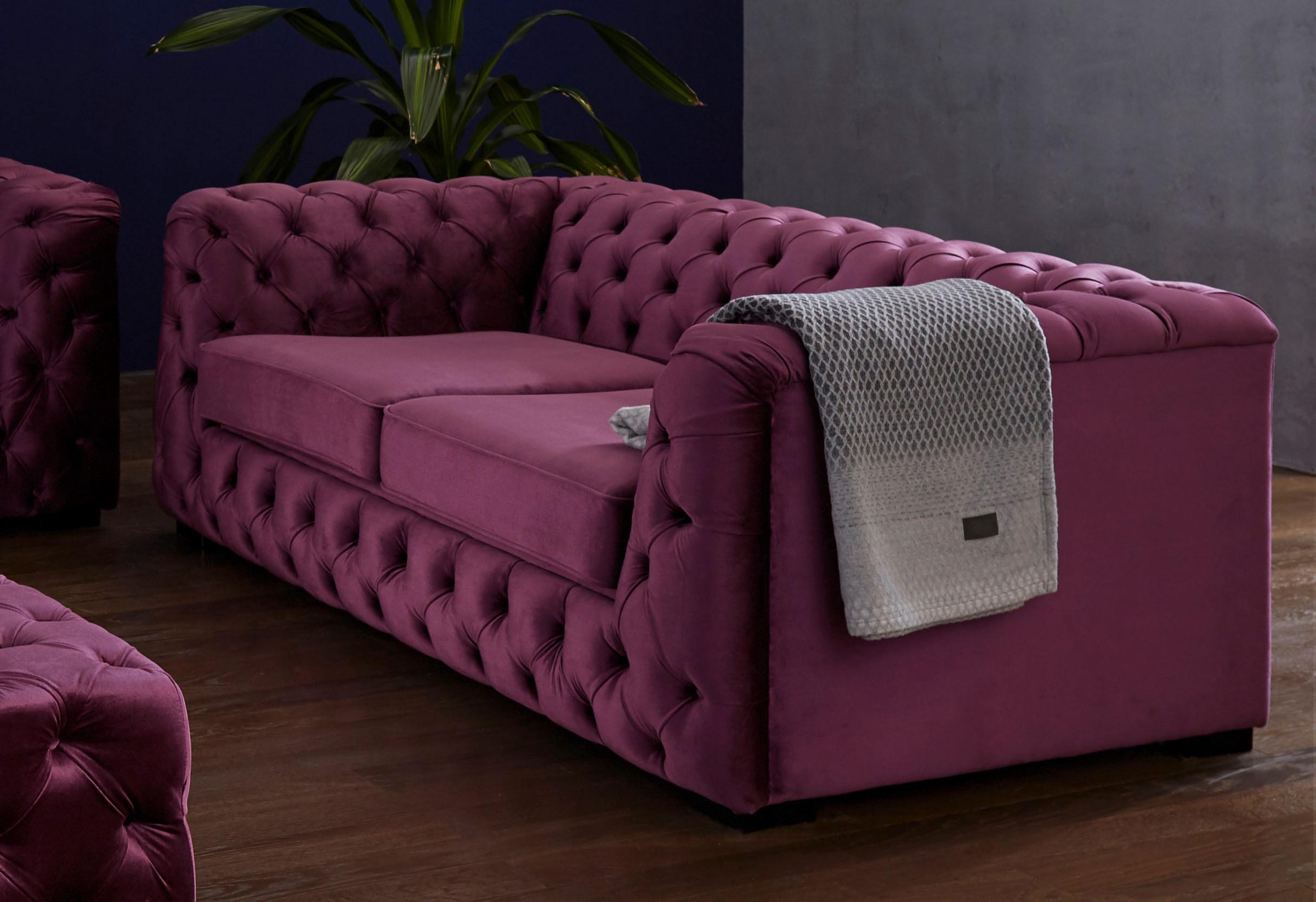 Home affaire Chesterfield-Sofa »Kalina«, mit klassischer Chesterfield-Knopfheftung