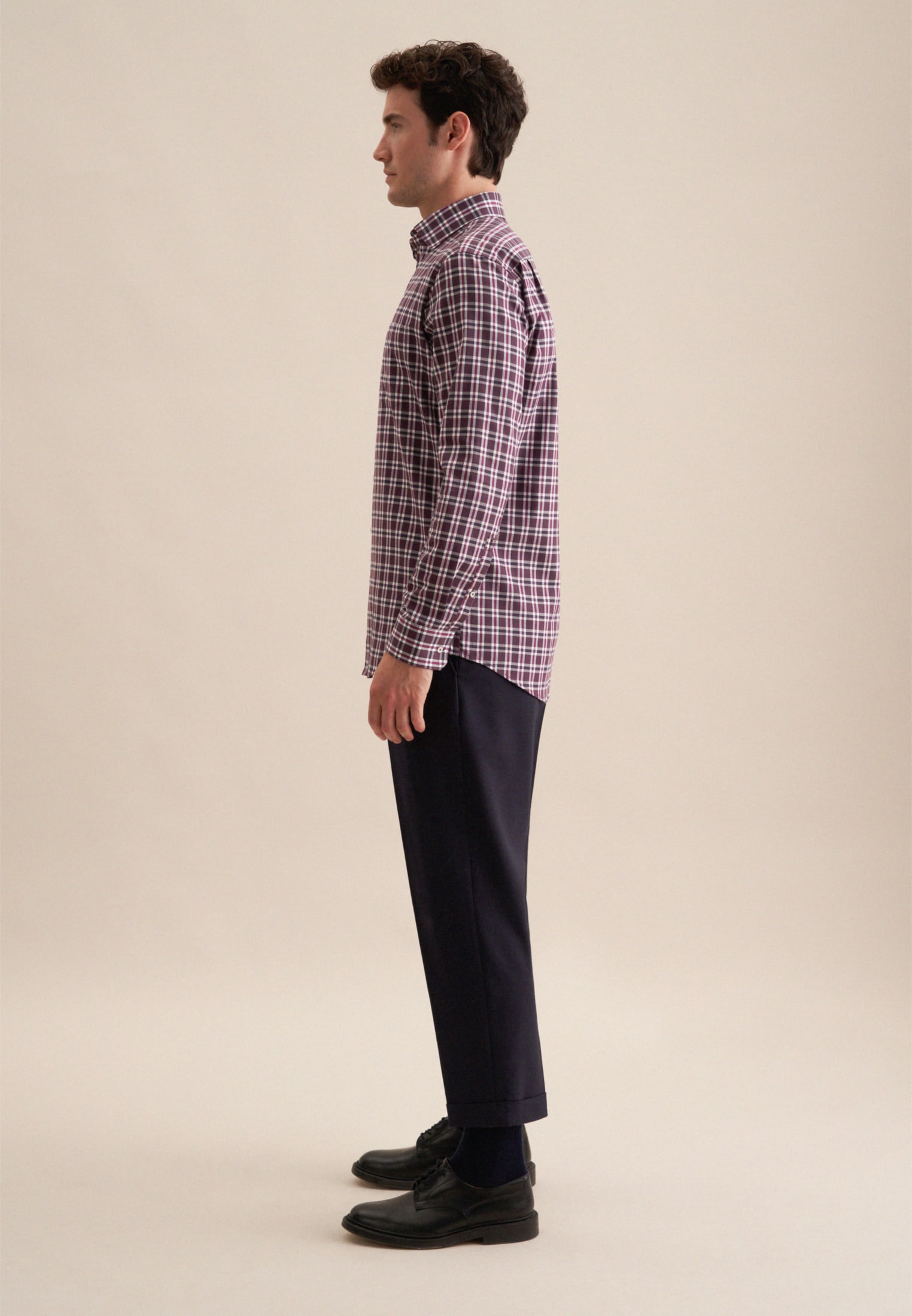 seidensticker Flanellhemd »Regular«, Regular Langarm Button-Down-Kragen Karo