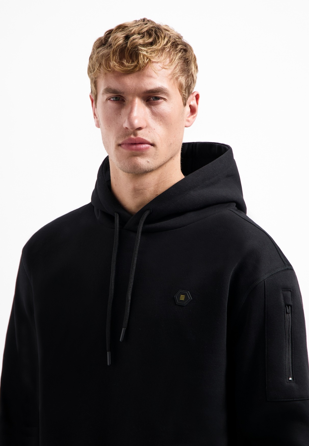 NO EXCESS Hoodie »No Excess Kapuzenpullover Sweater Hooded Brushed«