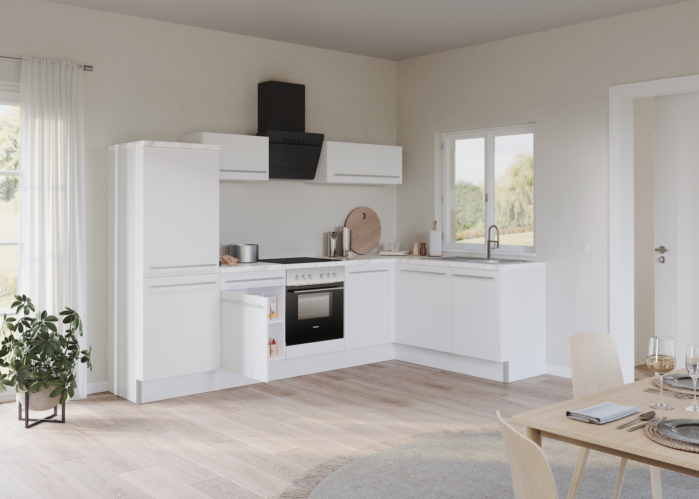 OPTIFIT Küche »Bern2«, Stellmaße 295 x 175 cm, wahlweise mit E-Geräten
