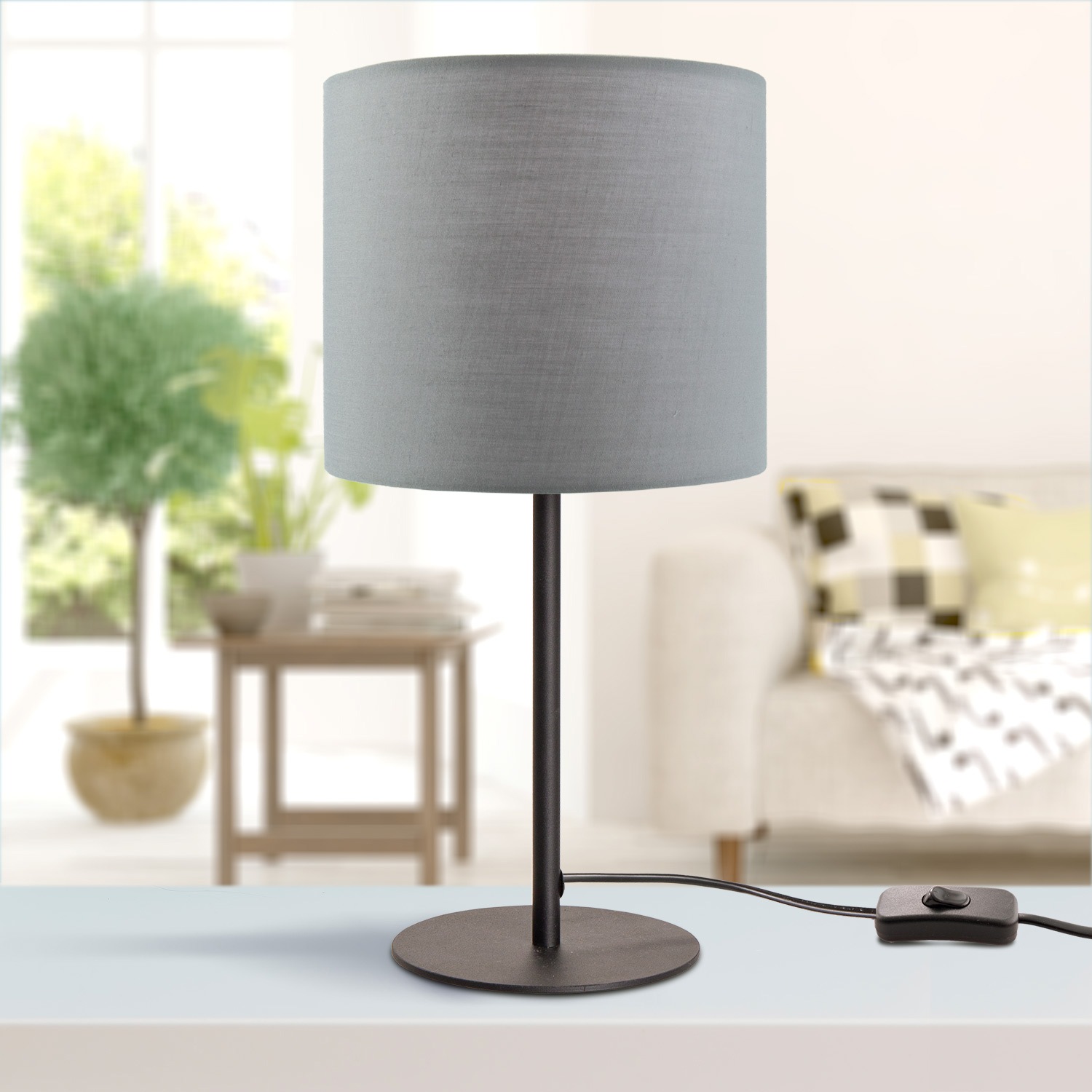 Paco Home Tischleuchte »Uni Color«, 1 flammig, Leuchtmittel E14   ohne Leuc günstig online kaufen