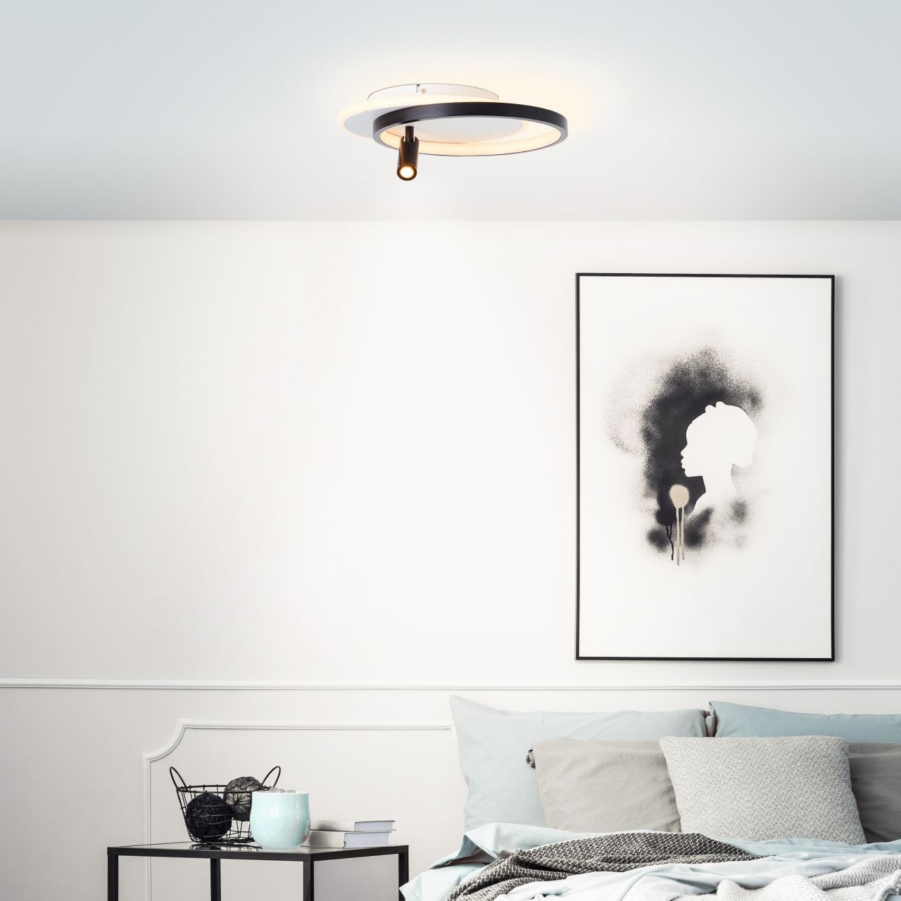 Brilliant Deckenleuchte »Eunomia«, 1 flammig, schwenkbar, dimmbar - 35x30cm günstig online kaufen