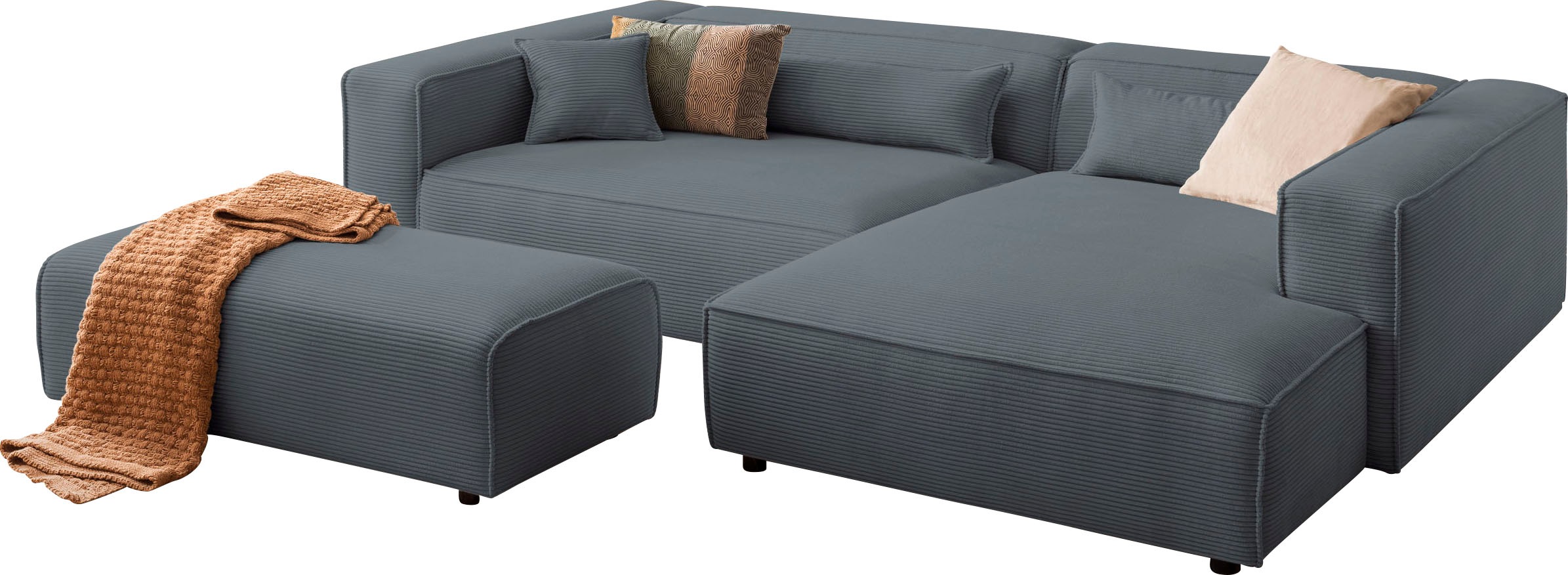 LeGer Home by Lena Gercke Ecksofa »PIARA XXL, L-Form, Schlaffunktion, Cord, günstig online kaufen
