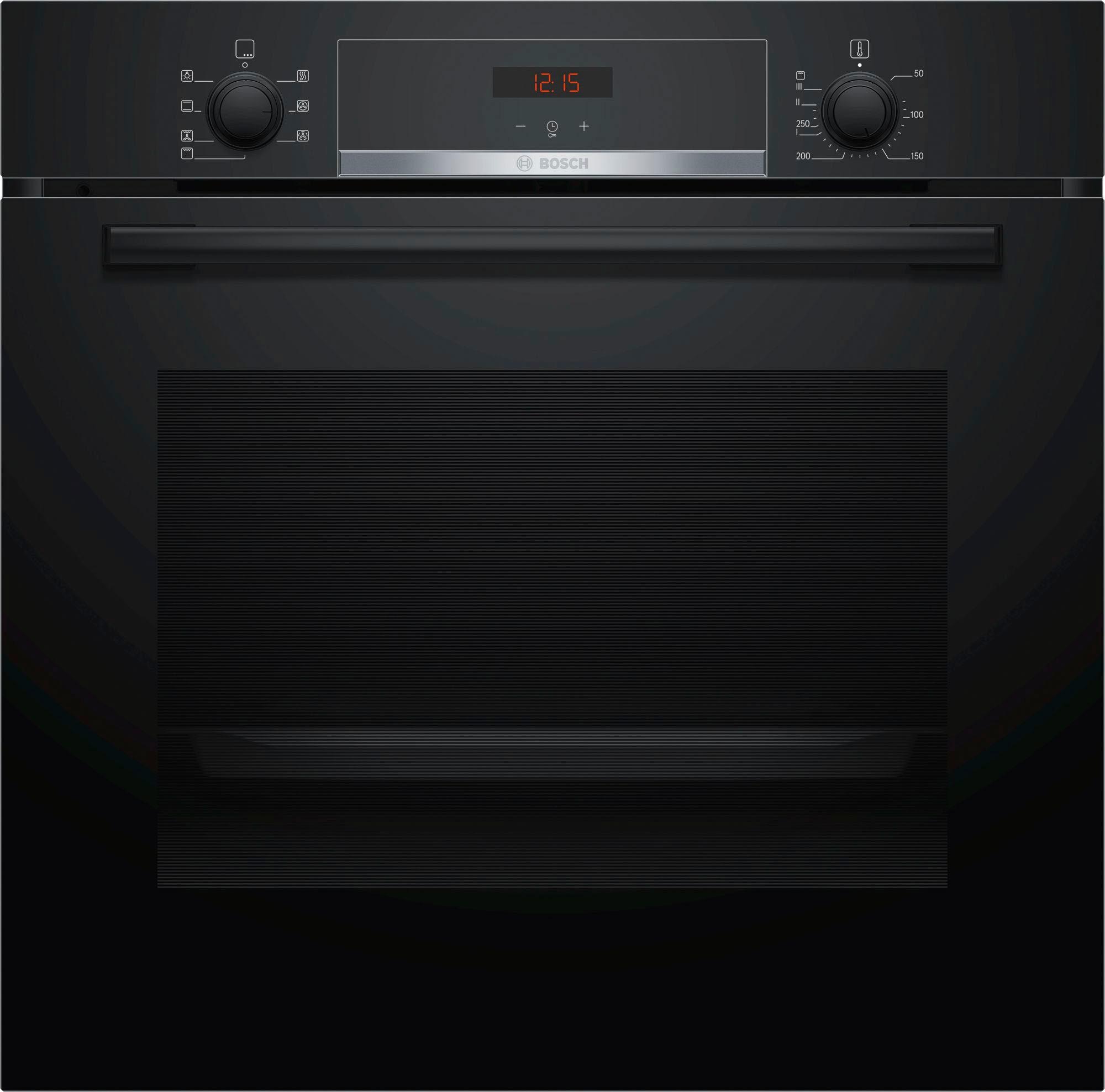 BOSCH Einbaubackofen »HBA533BB1«, 4, HBA533BB1, mit Teleskopauszug nachrüstbar, ecoClean Direct