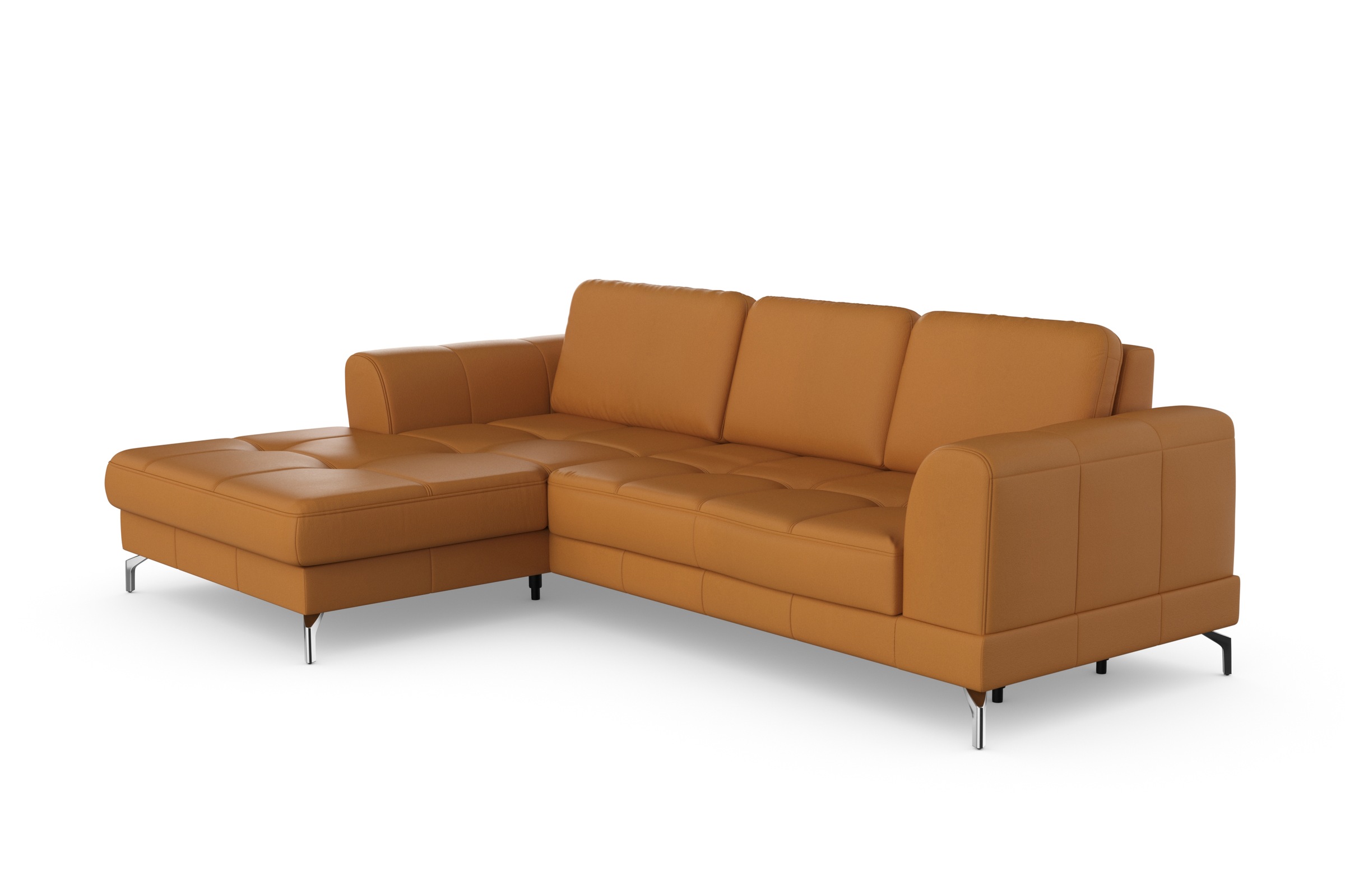 sit&more Ecksofa »Bendigo L-Form«, inklusive Sitztiefenverstellung, Bodenfreiheit 12 cm, in 2 Fußfarben