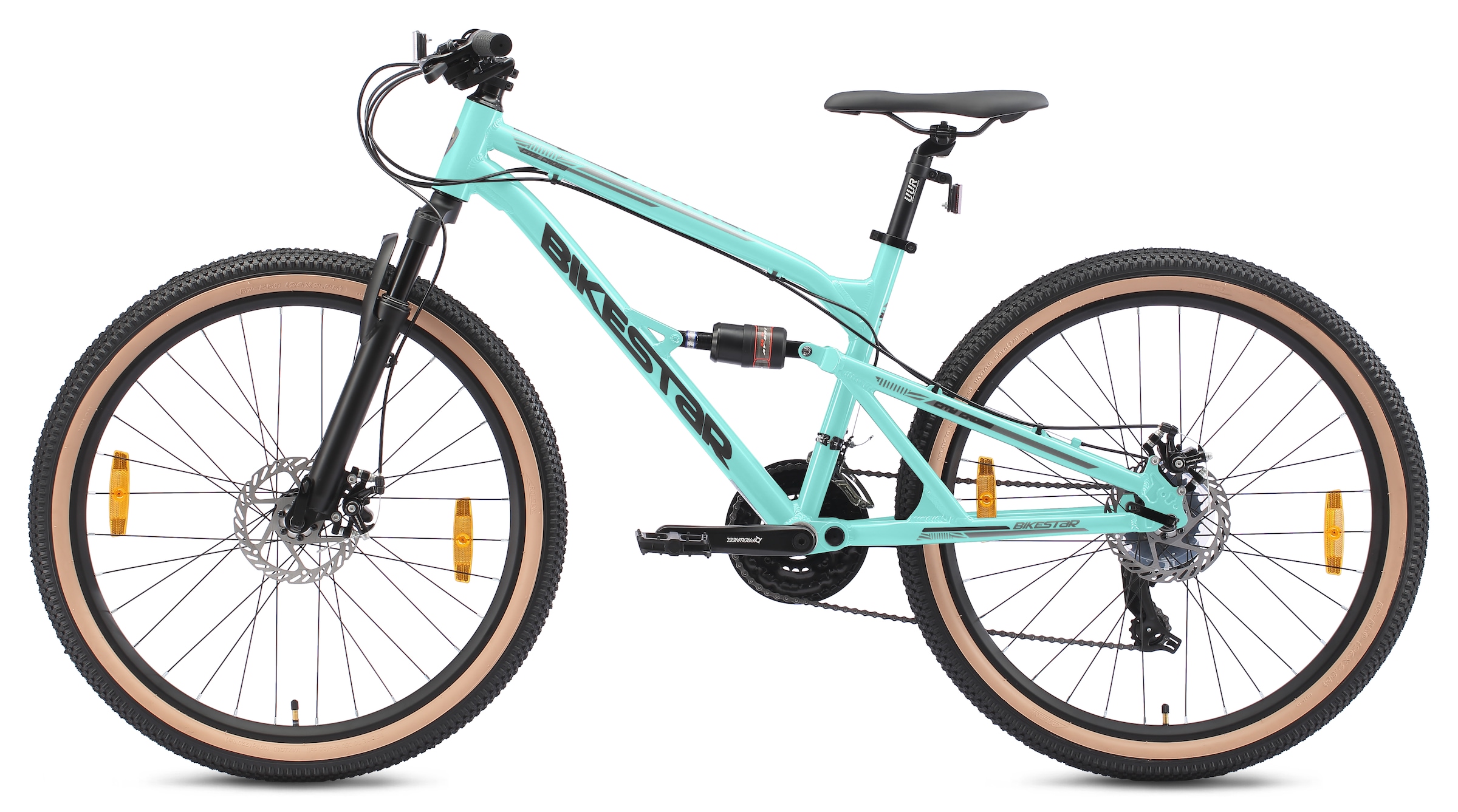 Bikestar Mountainbike 21 Gang Shimano RD-TY300 Schaltwerk Kettenschaltung für Damen und Herren, Kettenschaltung
