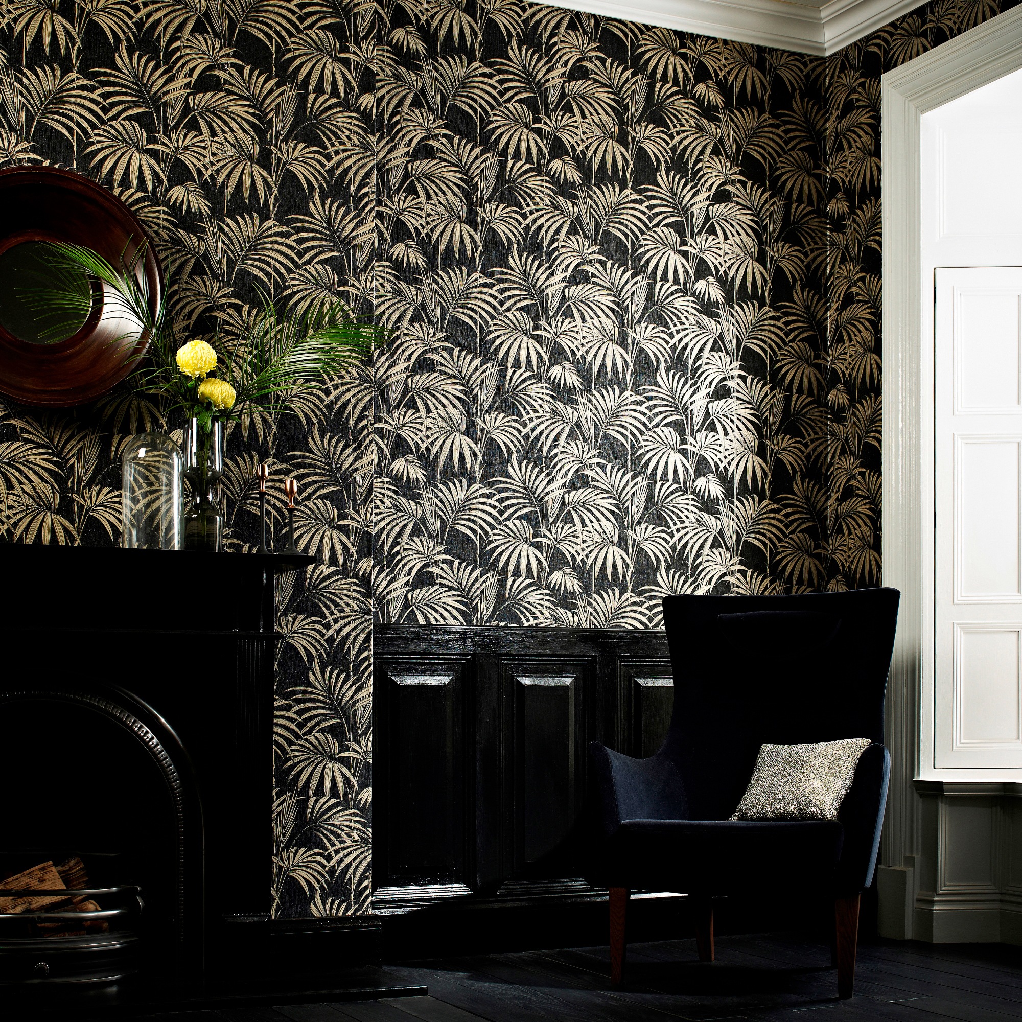 Boutique Vliestapete »Honolulu Black/Gold«, animal print, Honolulu Gold 1000x52cm