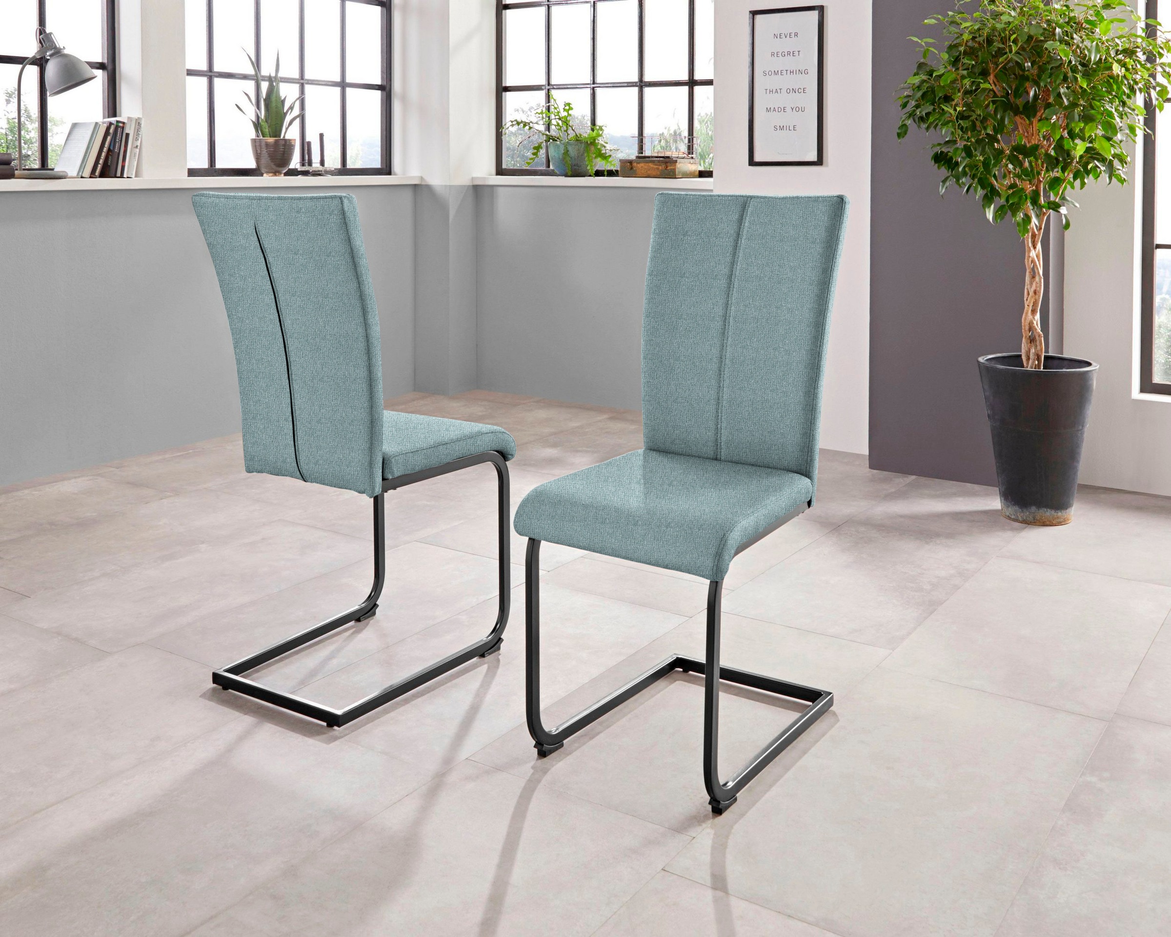 Home affaire Freischwinger »Oliver« () 2 Stk.Stuhl belastbar bis 120 Kg günstig online kaufen