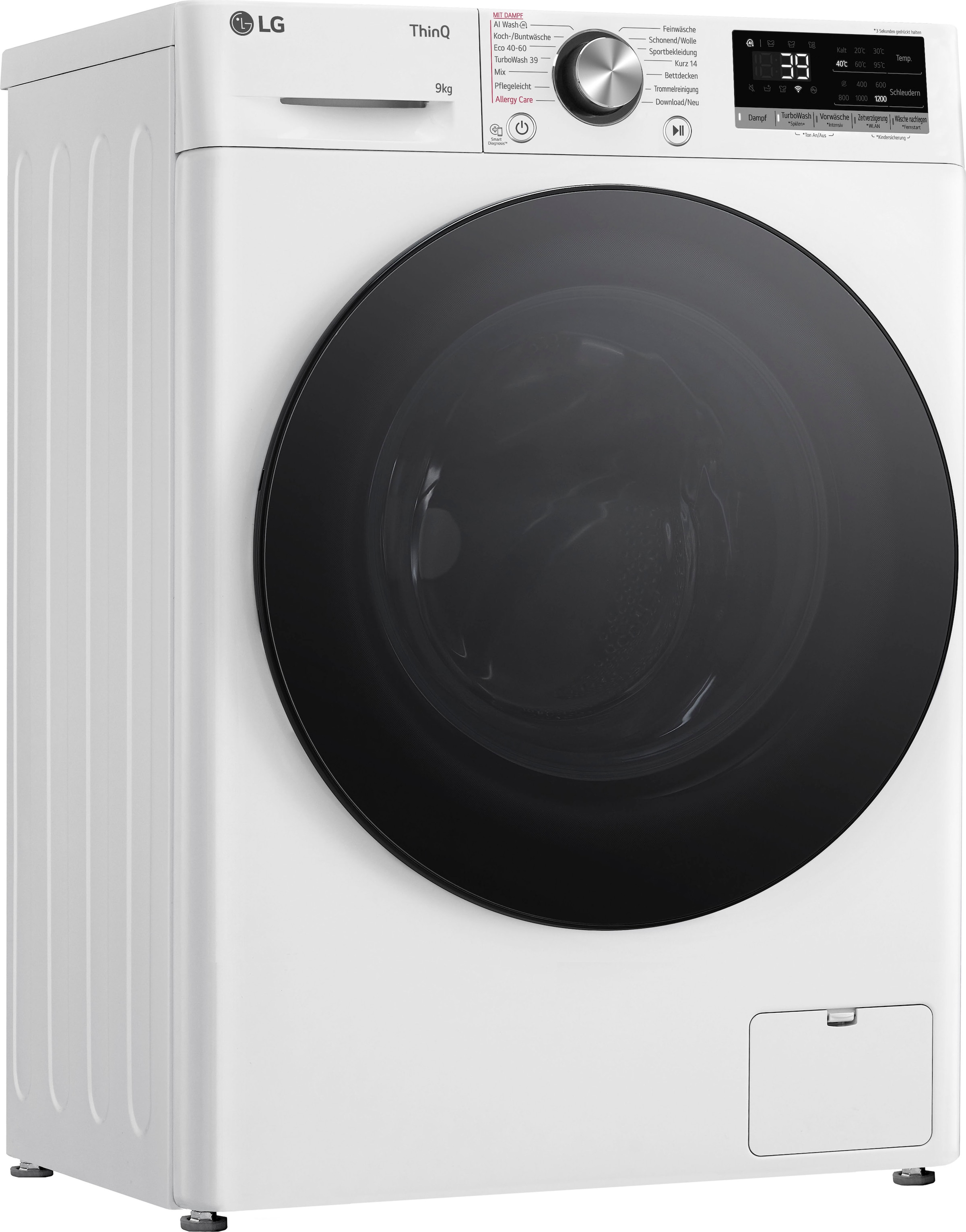 LG Waschmaschine »F2V7SLIM9«, 9 kg, 1200 U/min, Raumsparer: nur 53,5 cm tie günstig online kaufen