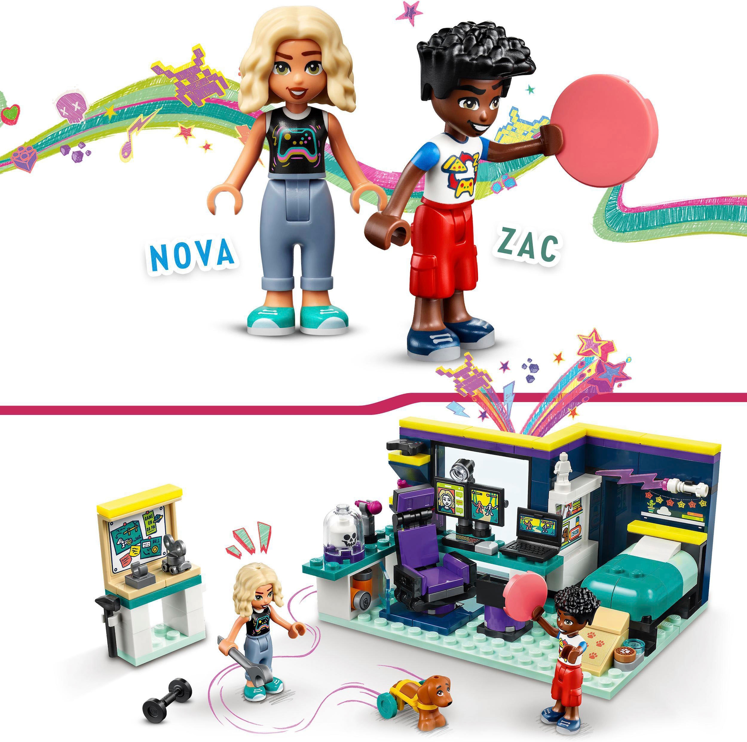 LEGO® Konstruktionsspielsteine »Novas Zimmer (41755), LEGO® Friends«, (179 St.), Made in Europe