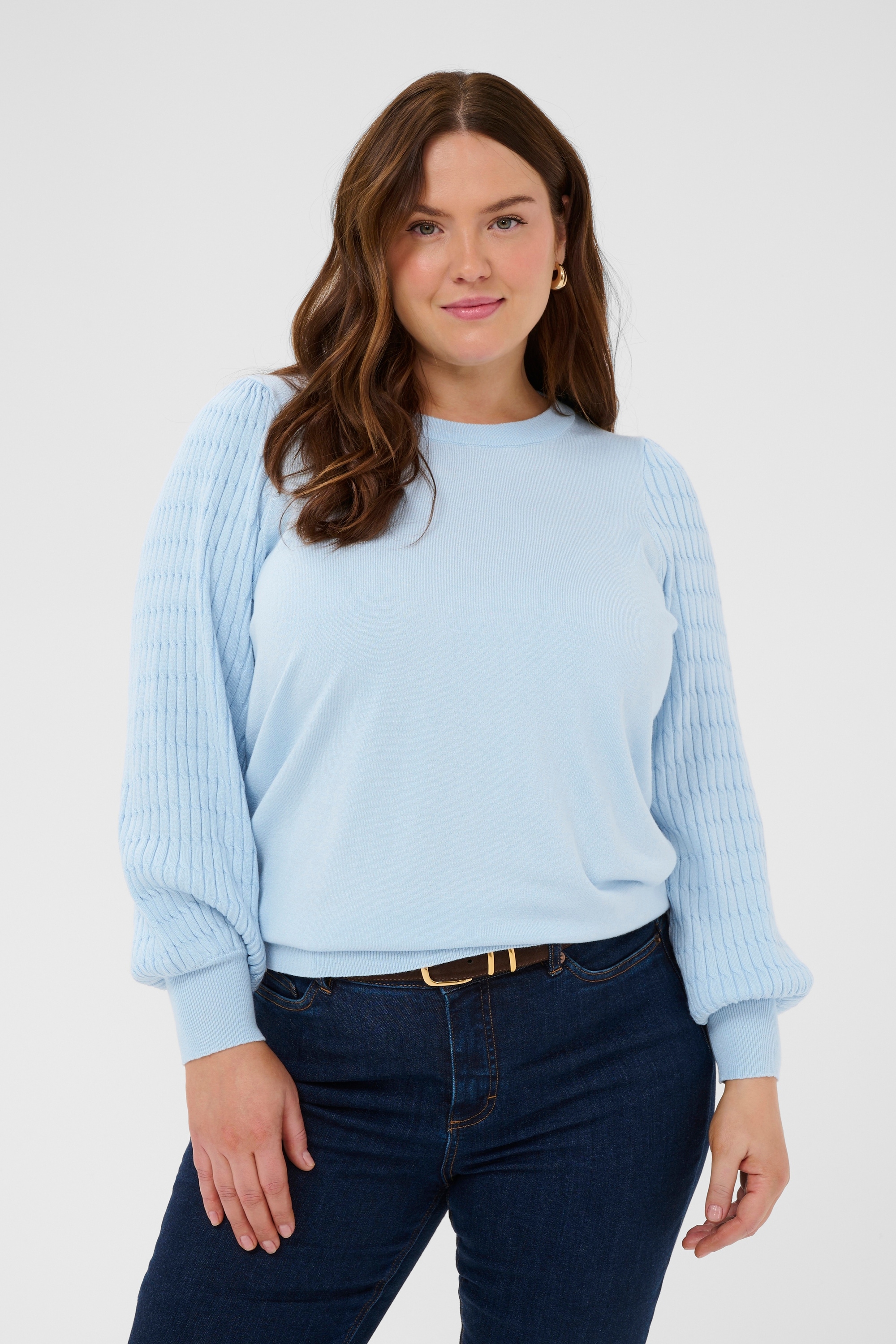 KAFFE Curve Strickpullover »Damen Strickpullover KClini«