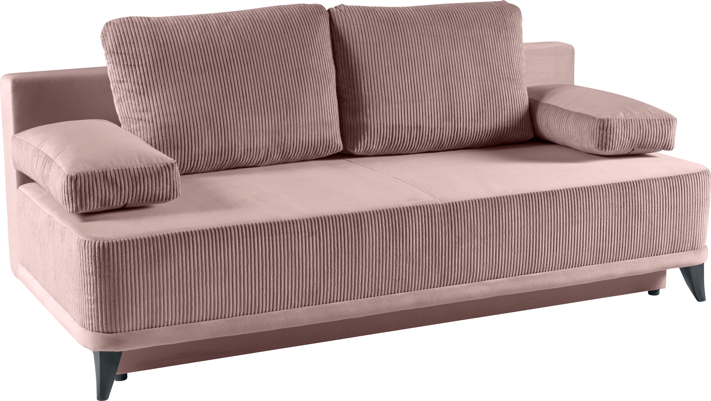 WERK2 Schlafsofa »Rosso«, 2-Sitzer Sofa und Schlafcouch mit Federkern & Bettkasten