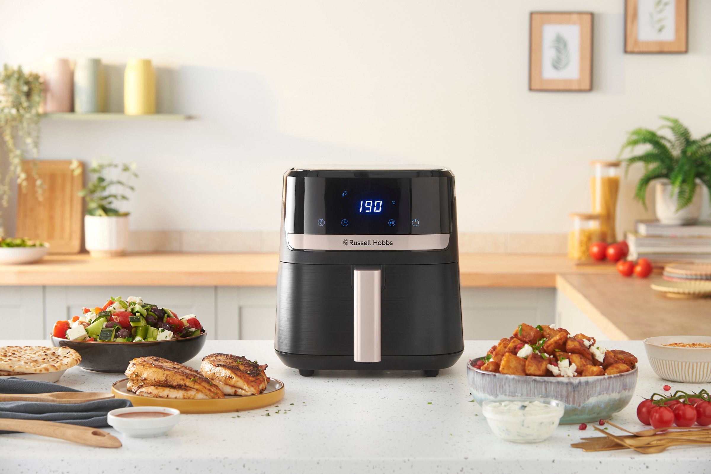 RUSSELL HOBBS Heißluftfritteuse »27610-56 SatisFry, 4,3 L«, 1300 W, Airfryer–wenig oder kein Öl erforderlich, 9 Programme, 4,3 L
