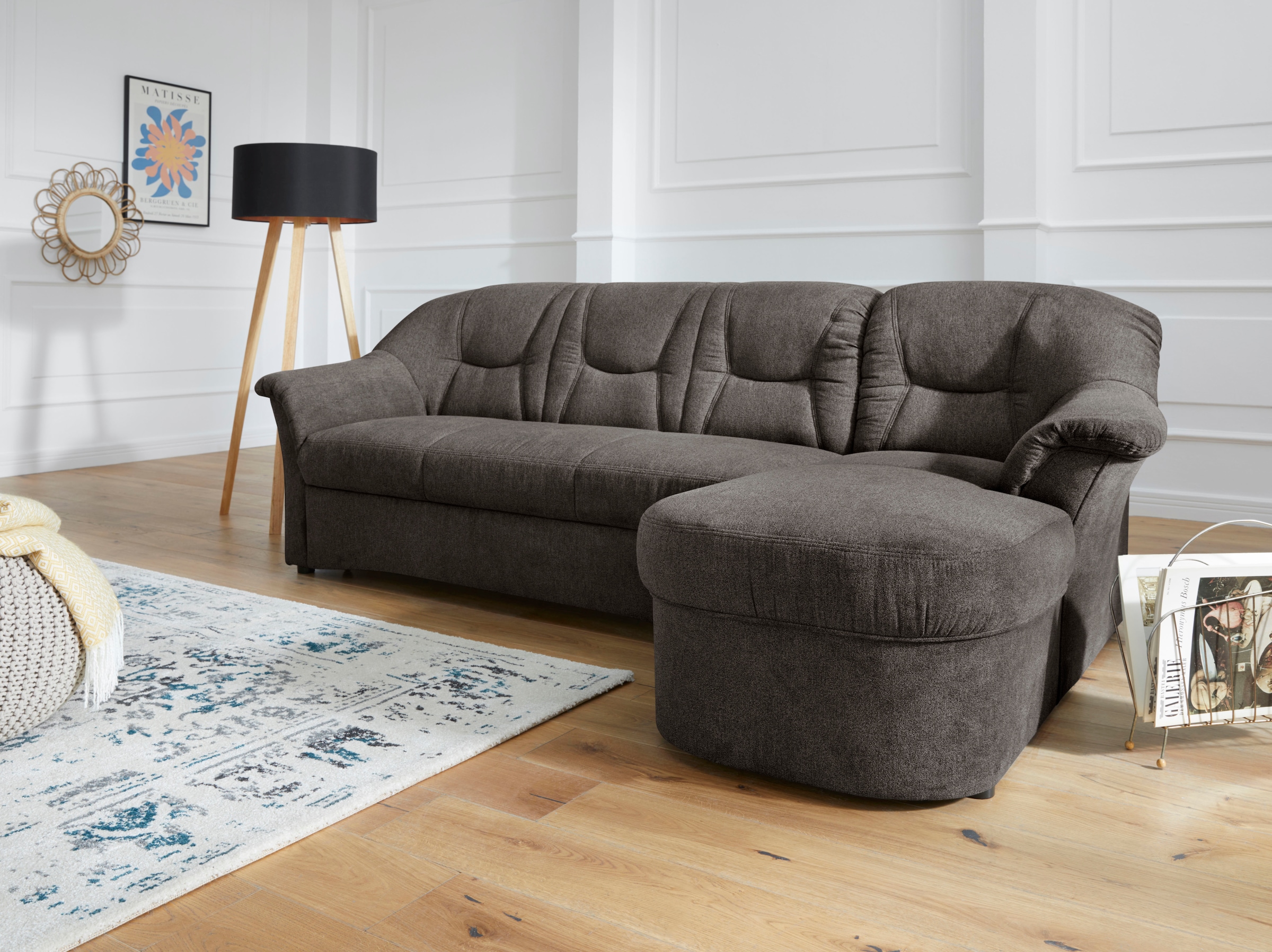 DOMO collection Ecksofa »Sarafina zeitlos und komfortabel, optional mit Fed günstig online kaufen
