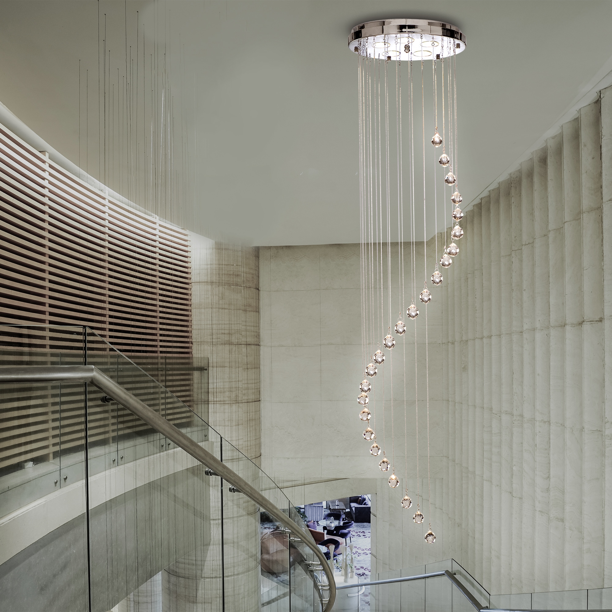 Searchlight Hängeleuchte »Hallway 5Lt Multi-Drop Pendant- Chrome Metal & Clear Crystal« GU10 1 Stk.