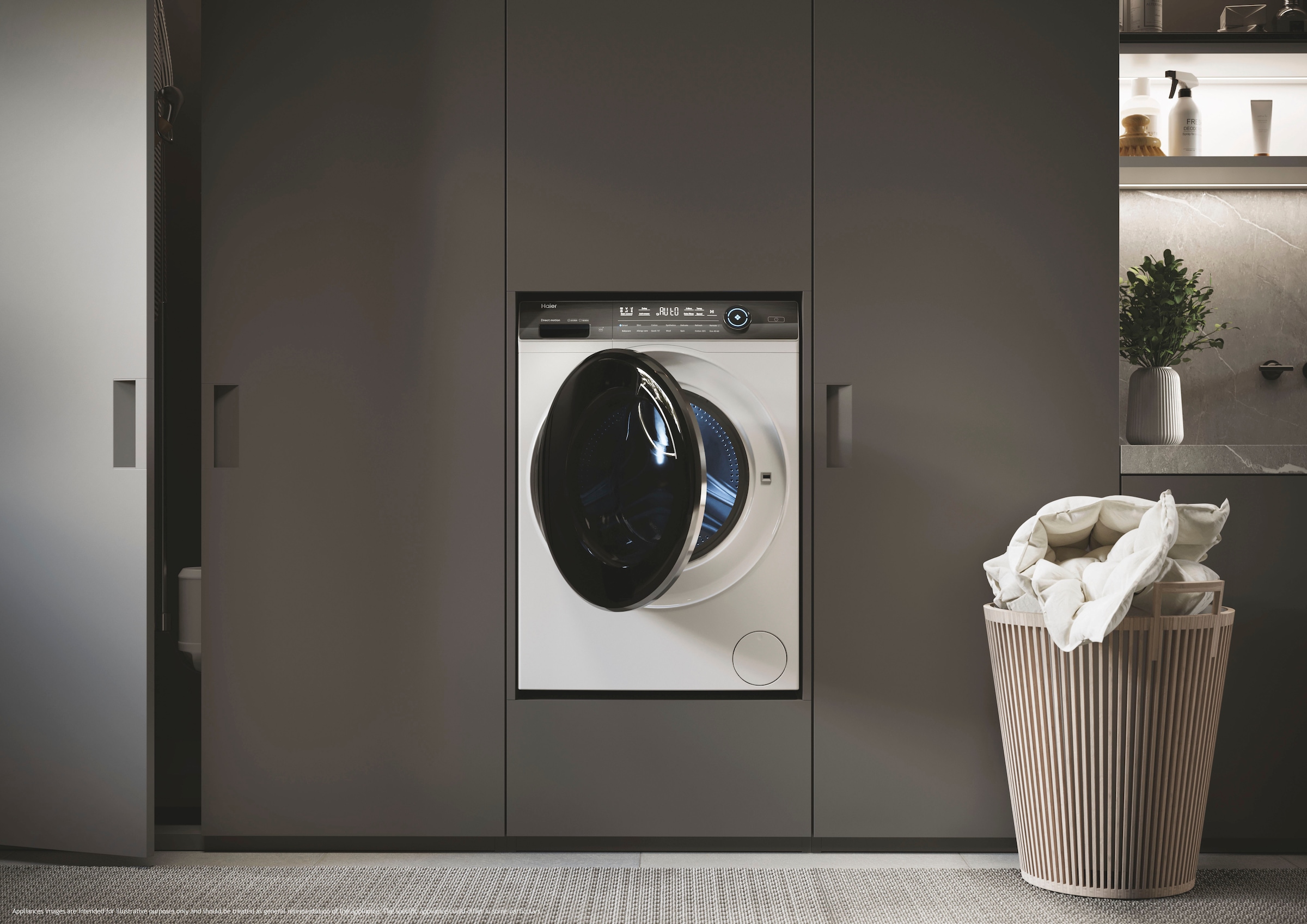 Haier Waschmaschine »HW80-BD14979EU1«, 8 kg, 1400 U/min, 8 kg, 1400 U/min, Flüsterleiser Motor, AutoDose, Vollwasserschutz