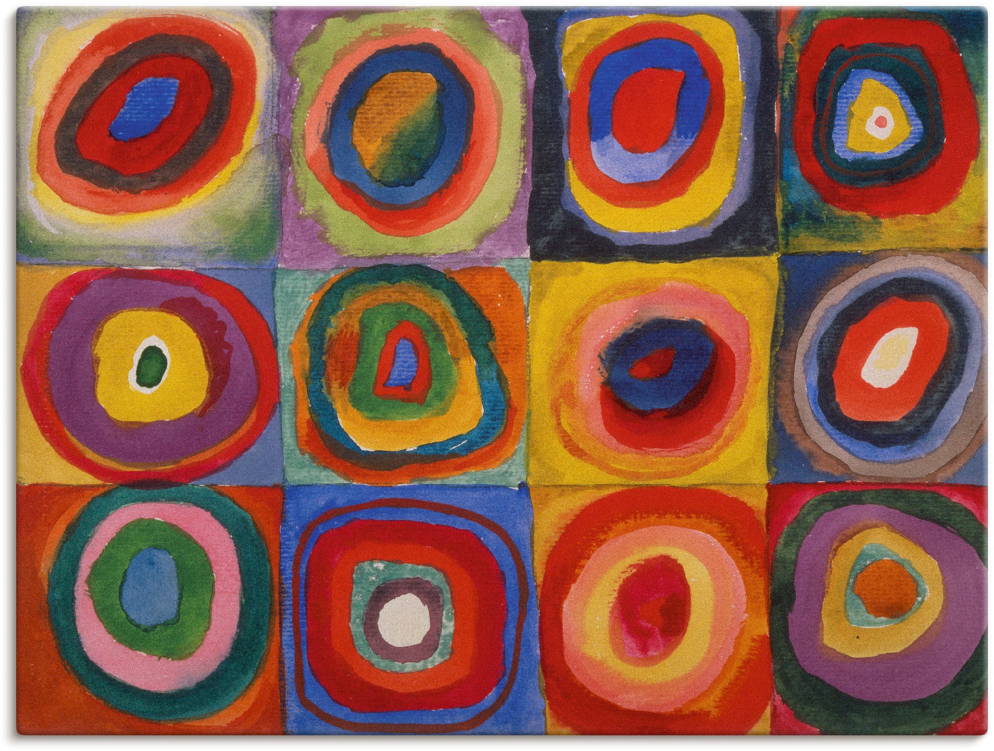 Artland Wandbild »Quadrate und konzentrische Ringe. 1913«, Muster, (1 St.), günstig online kaufen